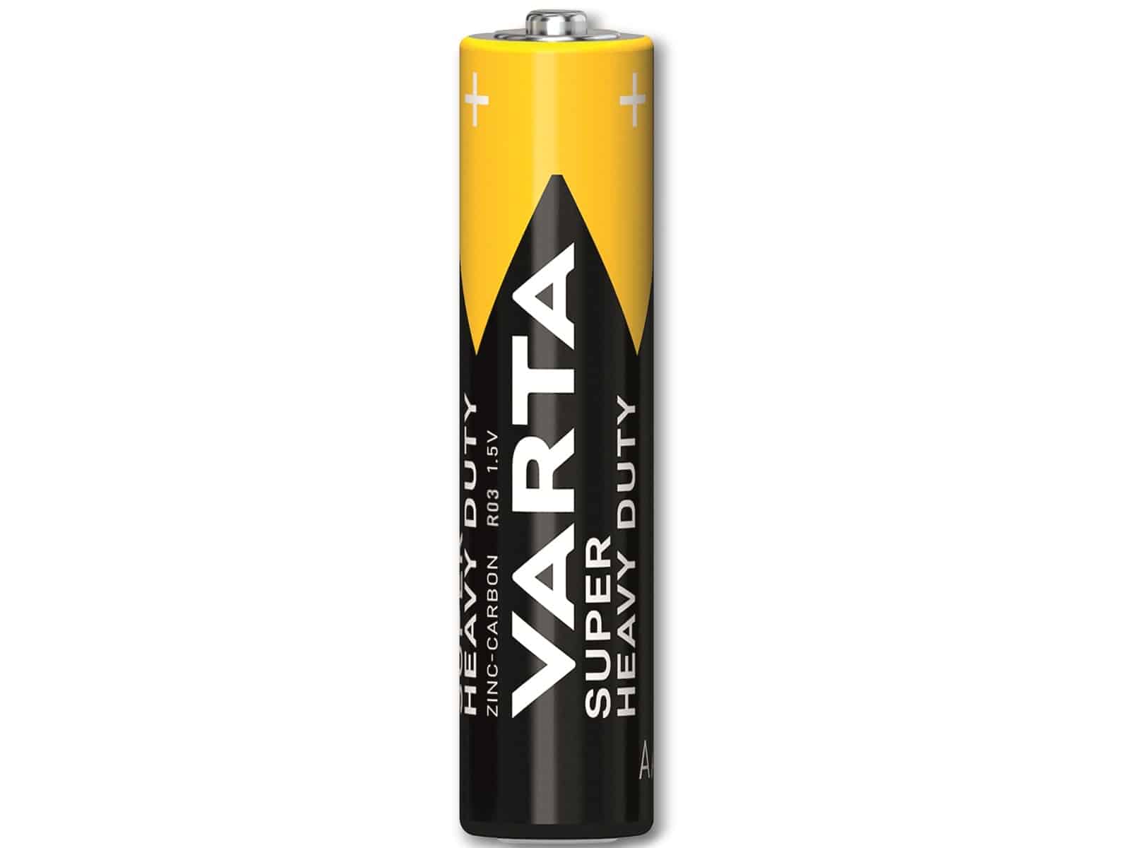 VARTA Batterie Zink-Kohle, Micro, AAA, R03, 1.5V, Superlife, 4 Stück