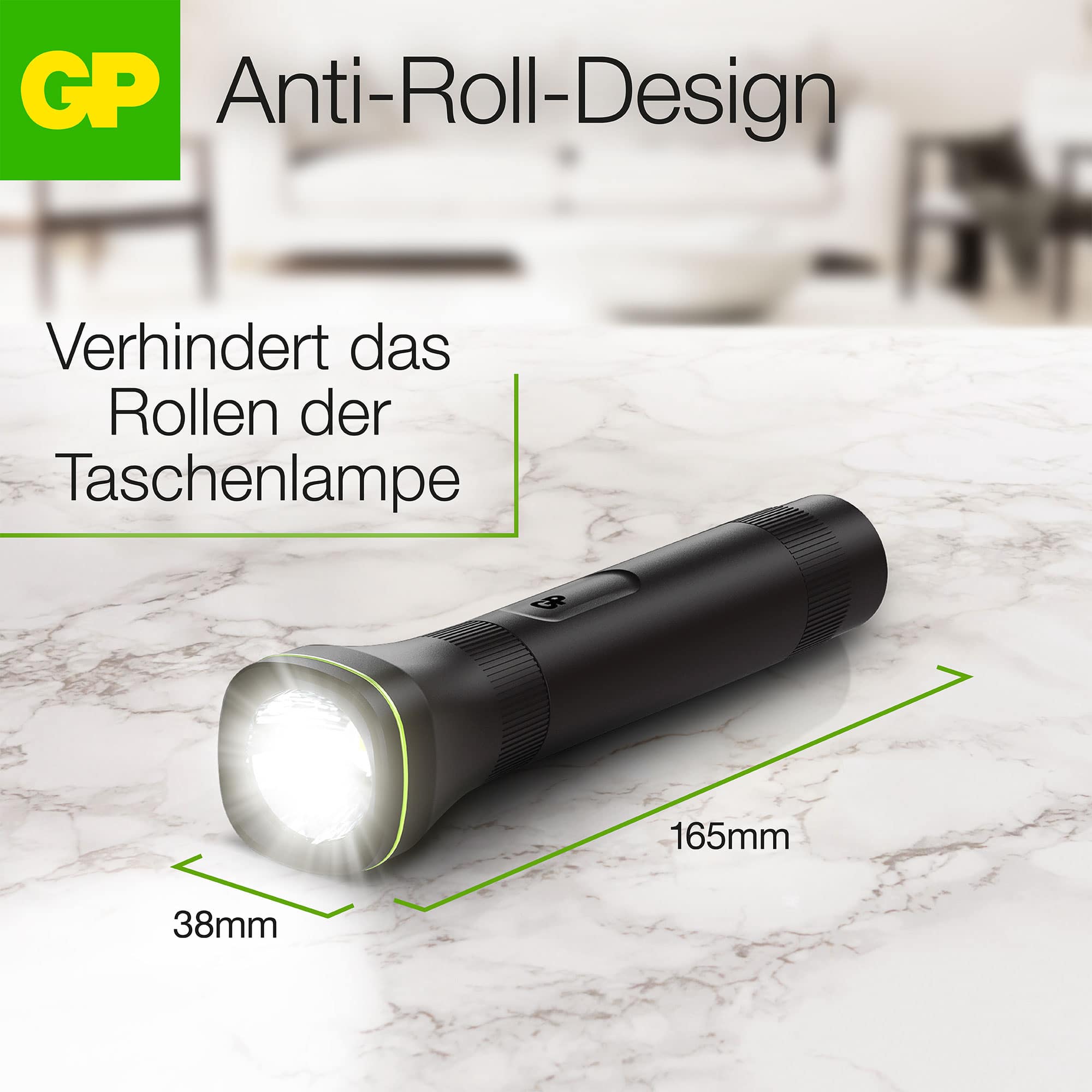 GP LED-Taschenlampe C107, 70lm , 166 mm lang