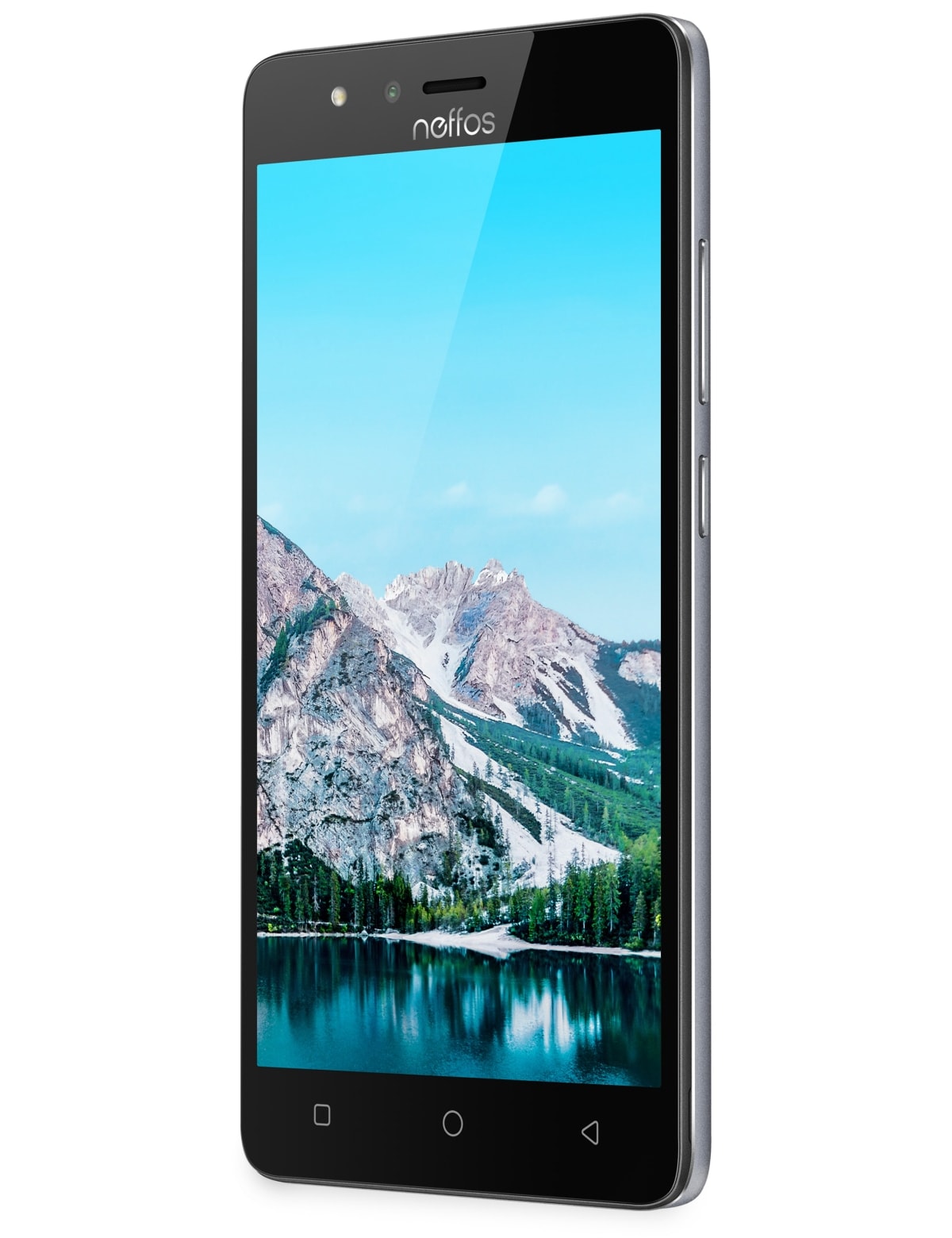 neffos Smartphone TP-LINK C5S, 5“, 8 GB, grau, inkl. 3350 mAh Powerbank