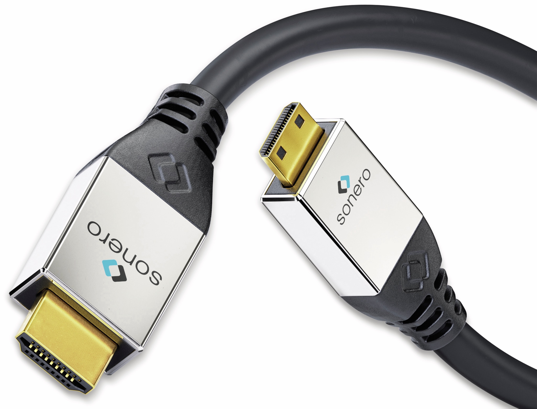 SONERO HDMI Kabel A/C, 4K, 2 m, schwarz