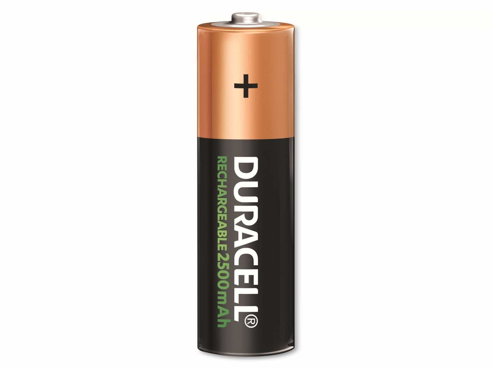 DURACELL NiMH-Mignon-Akku HR06, 1.2V/2500mAh, rechargeable, 2 Stück