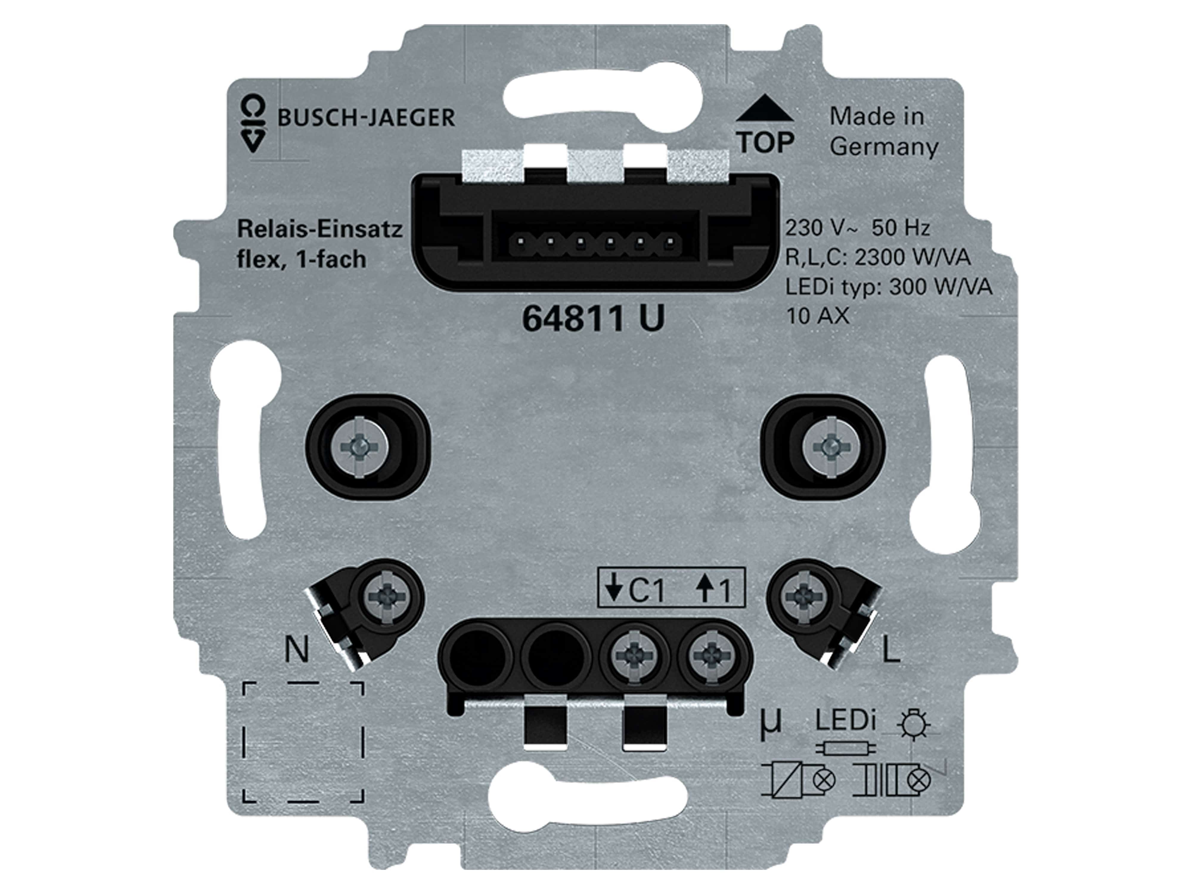 BUSCH-JAEGER Relais-Einsatz flex 64811 U, 1-fach