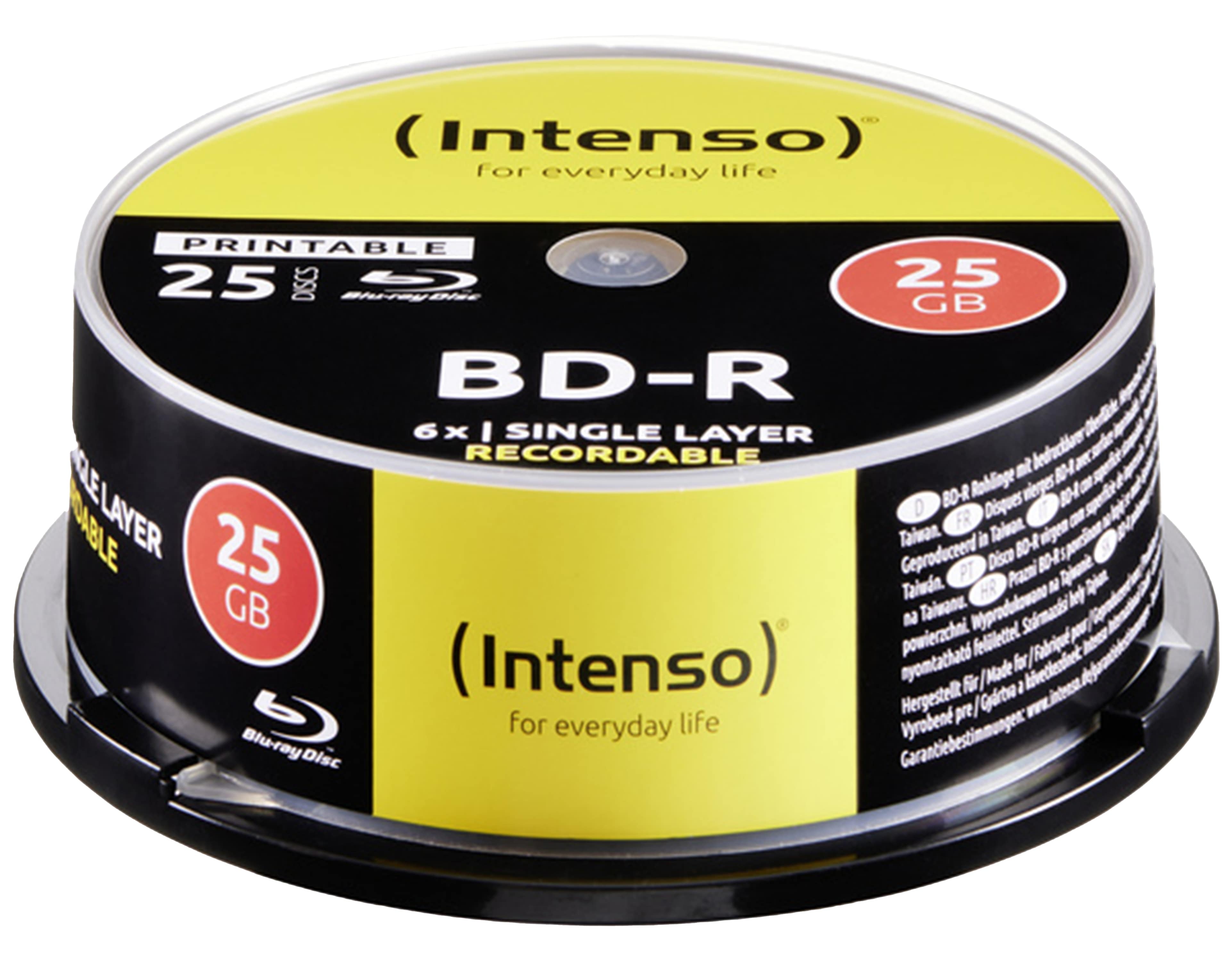 INTENSO BluRay 25er Spindel 6x 25GB printable