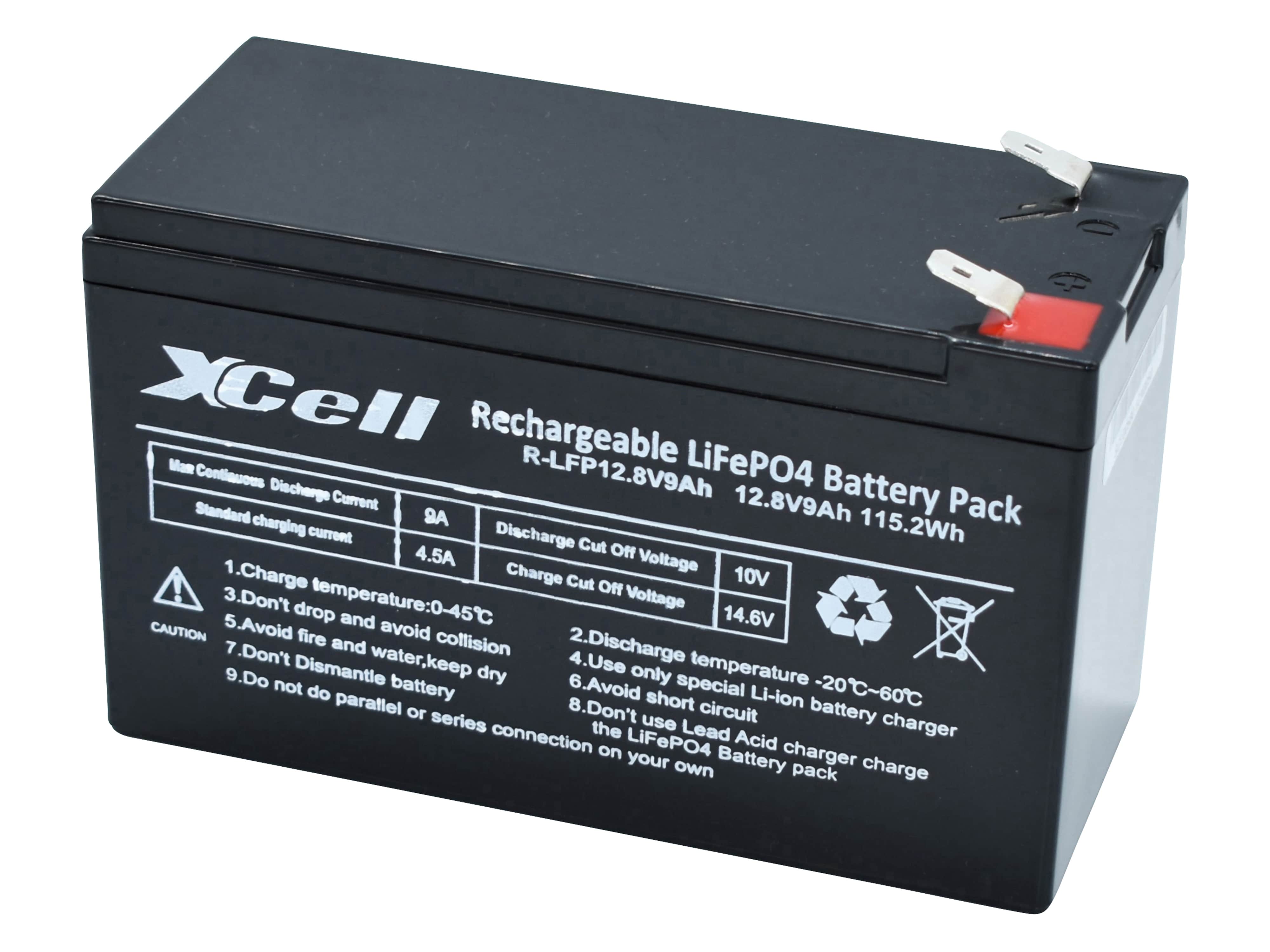 XCELL LiFePO4-Akku LFP129, 12 V, 9 Ah