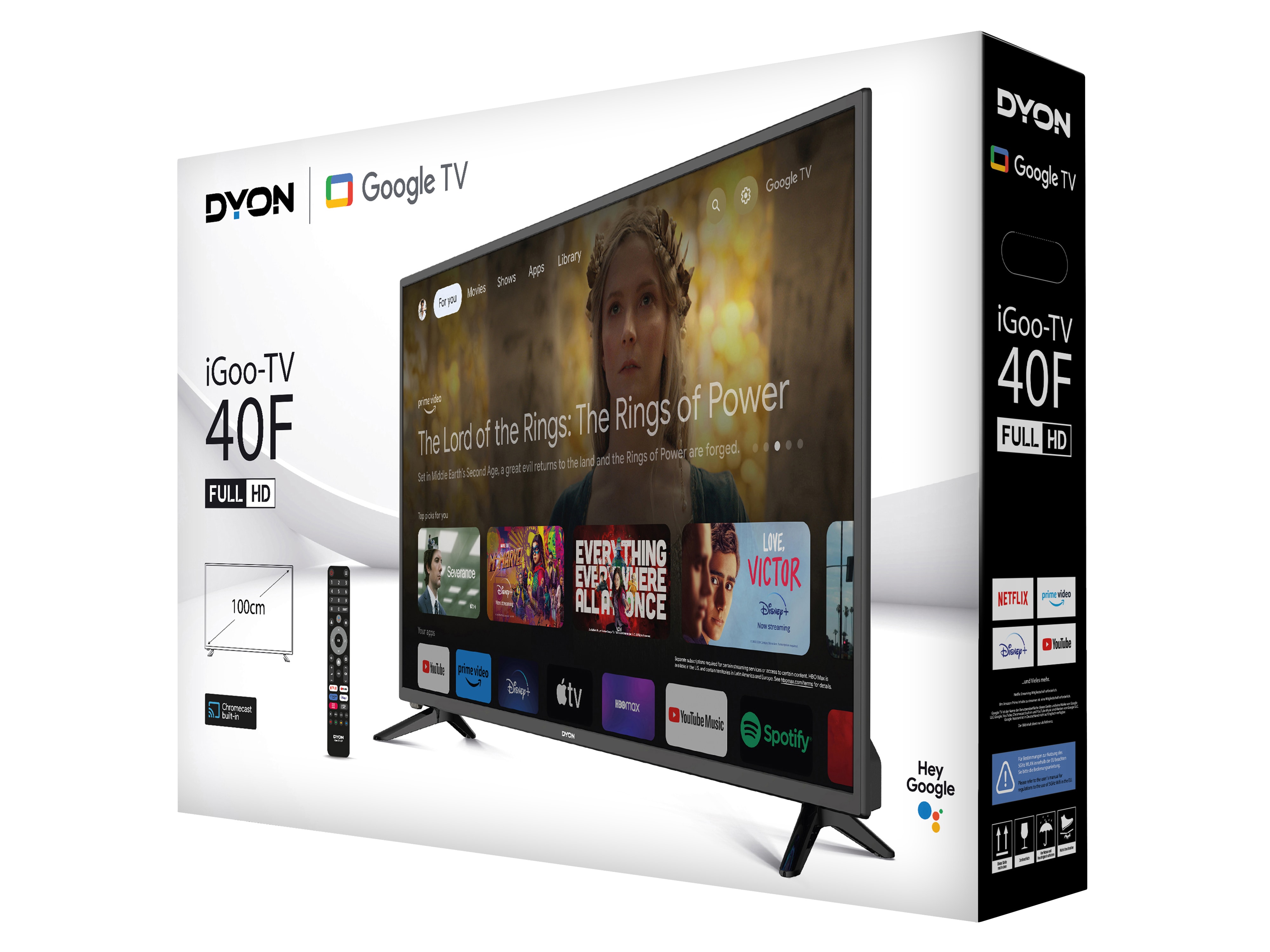 DYON LED-TV iGoo-TV 40F, 100 cm (40"), EEK F, FullHD