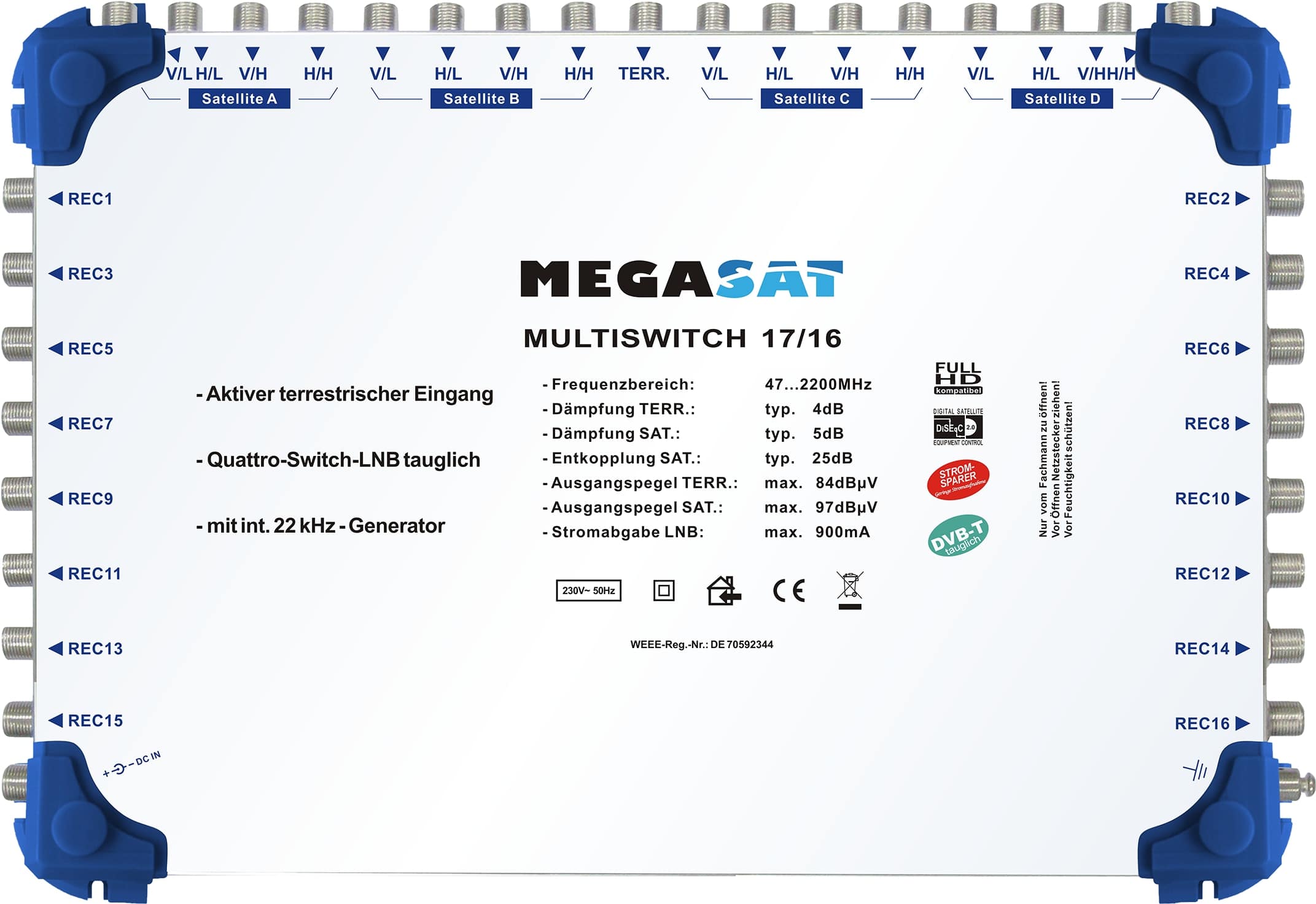 MEGASAT Multischalter 17/16 0600155