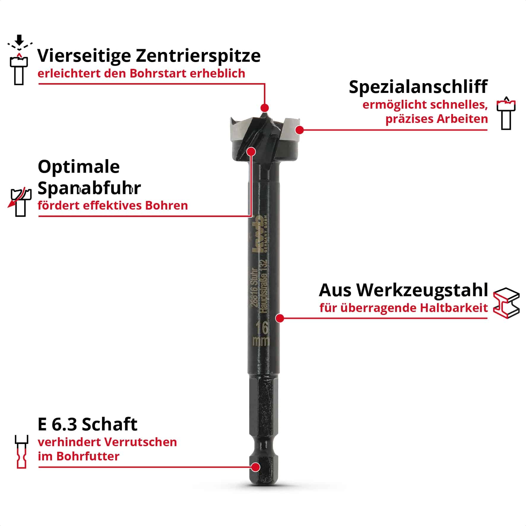 KWB Forstnerbohrer, 706416, 16 mm