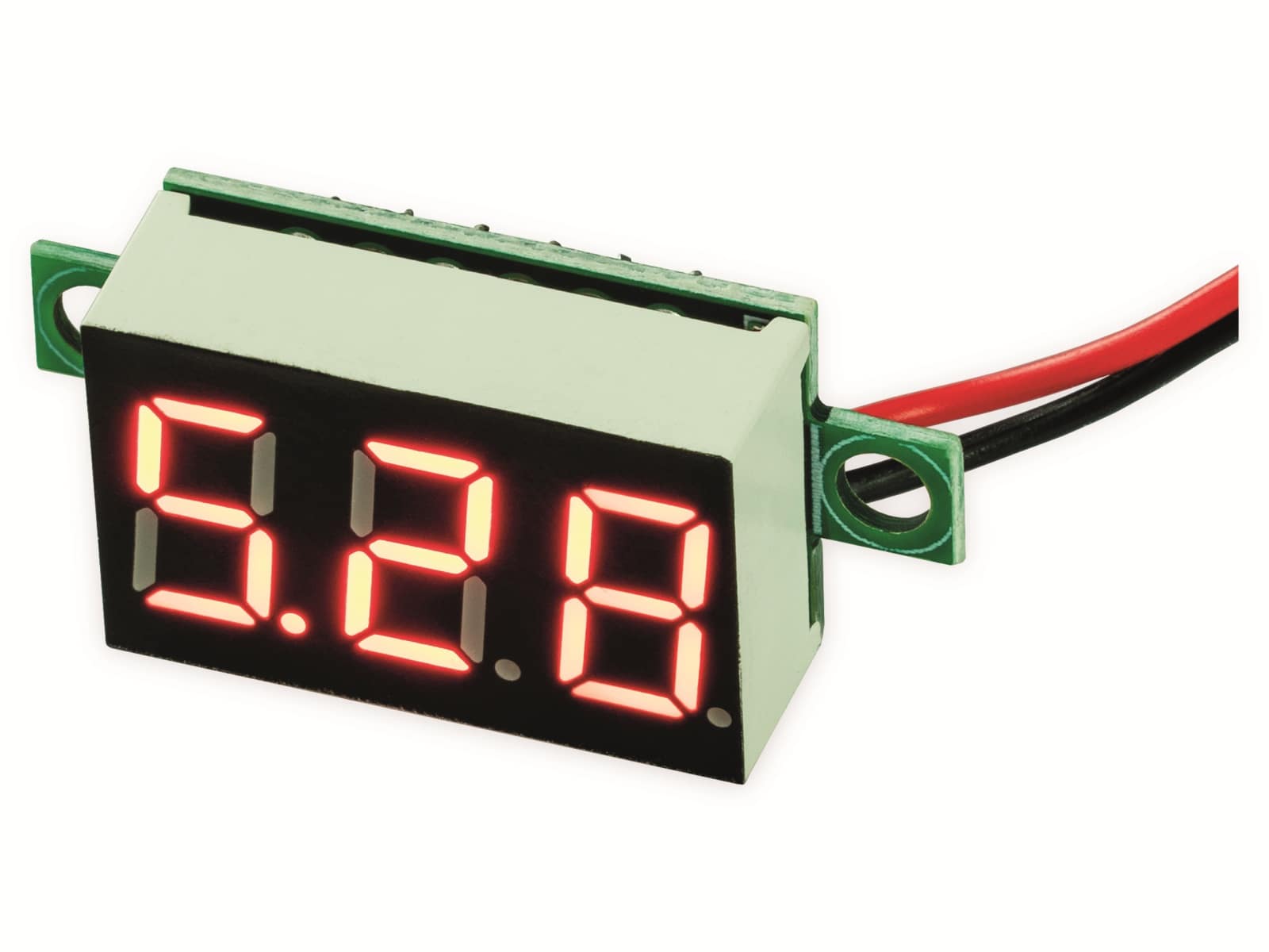 JOY-IT Voltmeter, COM-VM330, 3-ZIFFER-LED, 3-30 V DC, 0,1 %