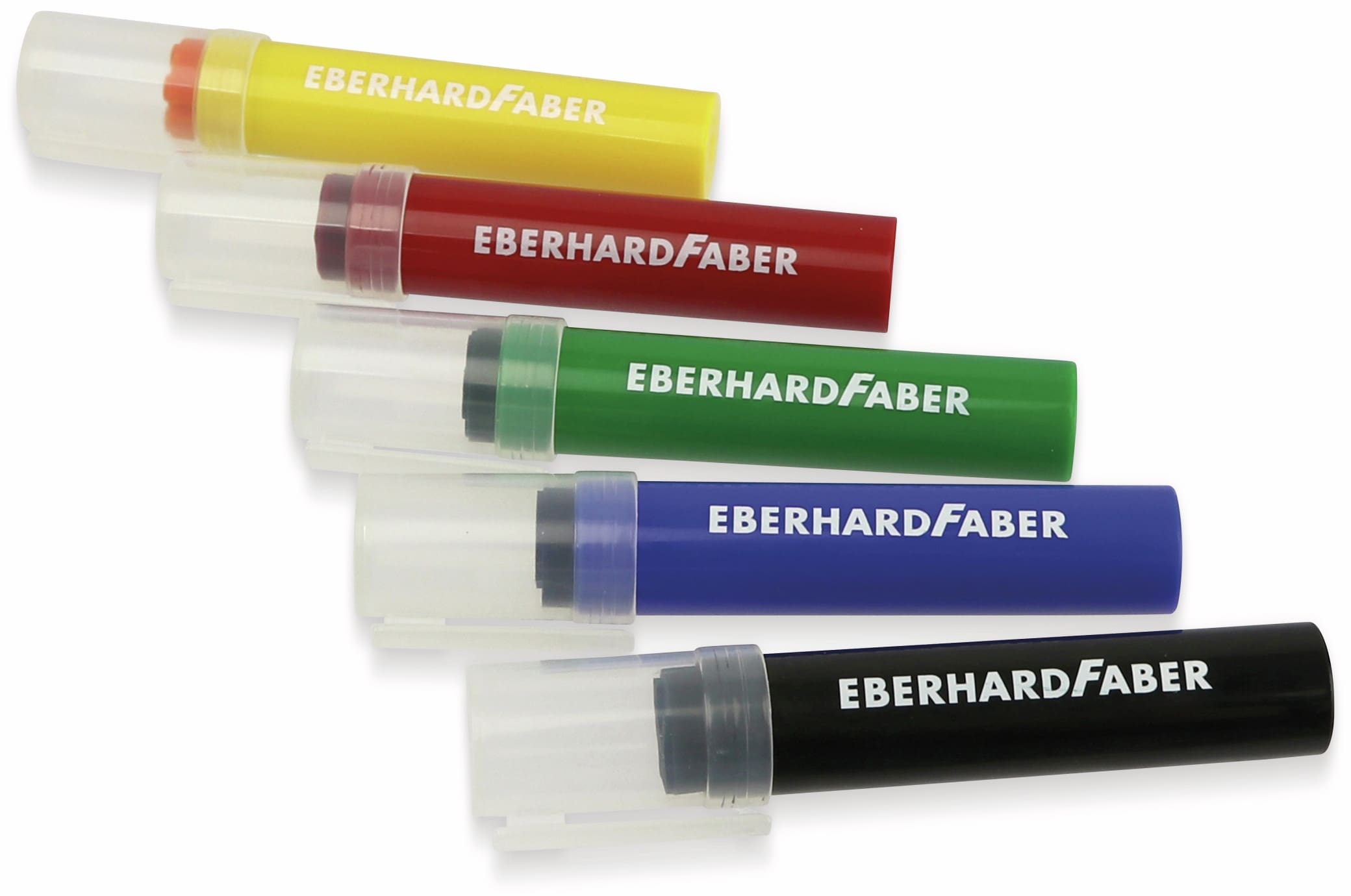 EBERHARD FABER Megamarker mit Stempelspitze, 5 Farben, abwaschbar, 550006