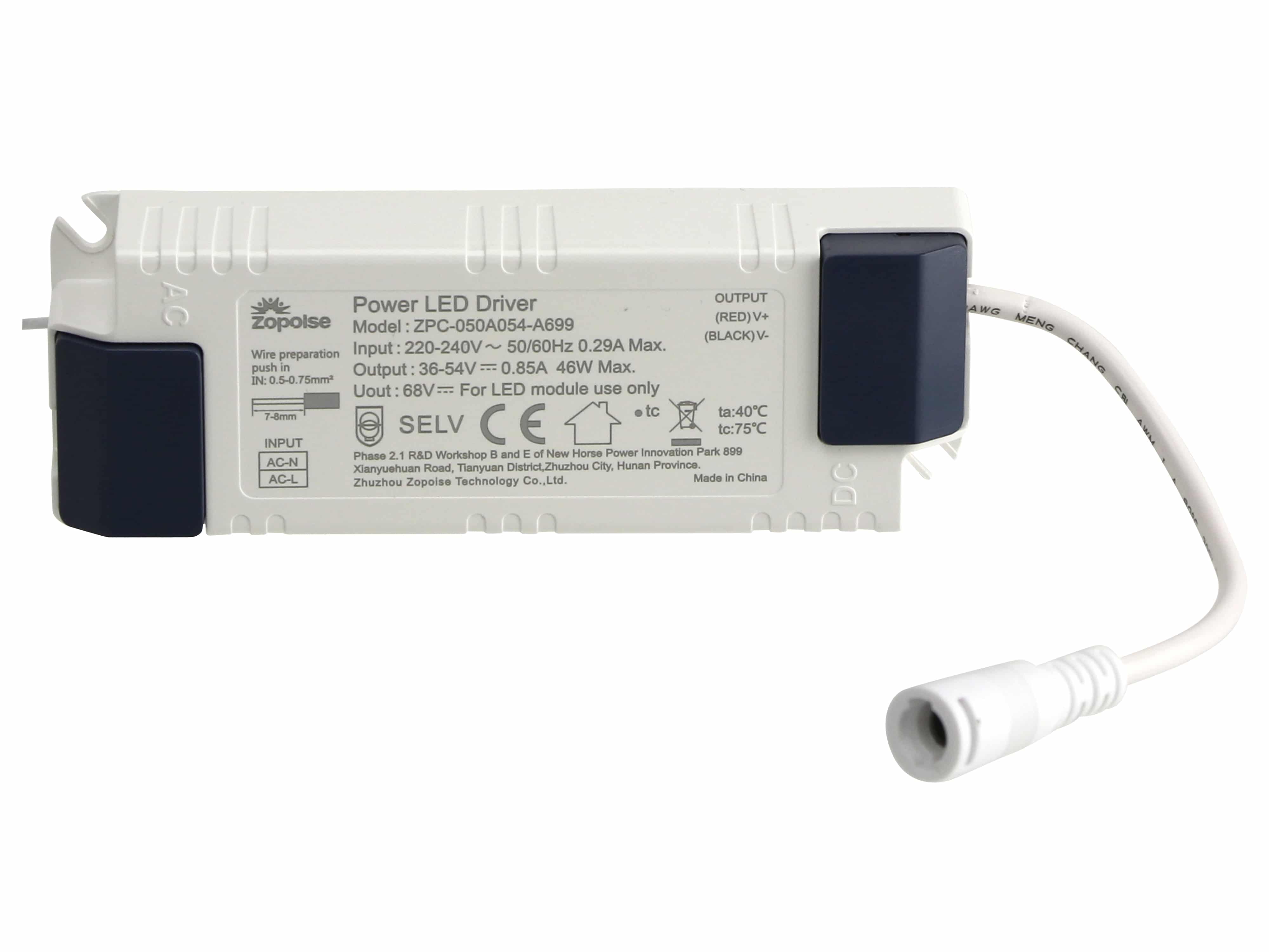 ZOPOISE LED-Schaltnetzteil ZPC-050A054-A699, 46 W