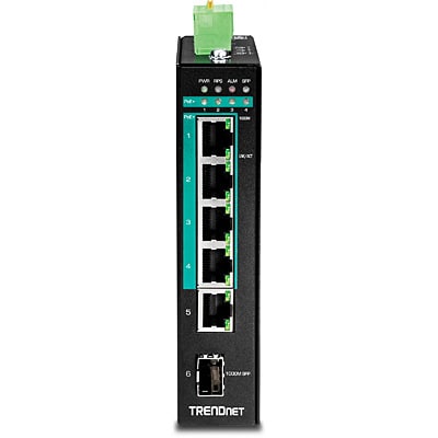 TRENDNET Industrie Switch 6 Port Gbit PoE+ Metall