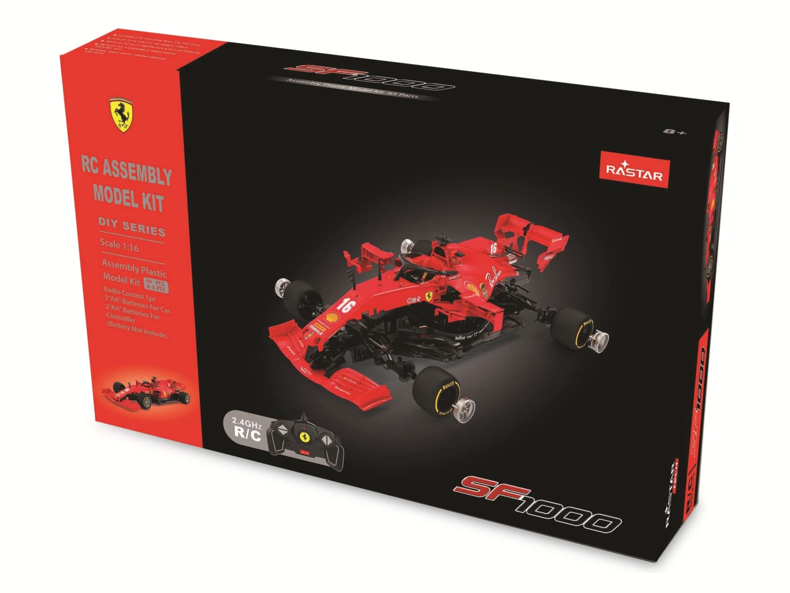 JAMARA Rennwagen Ferrari SF 1000, 1:16, rot, 2,4 GHz, Bausatz 65-teilig