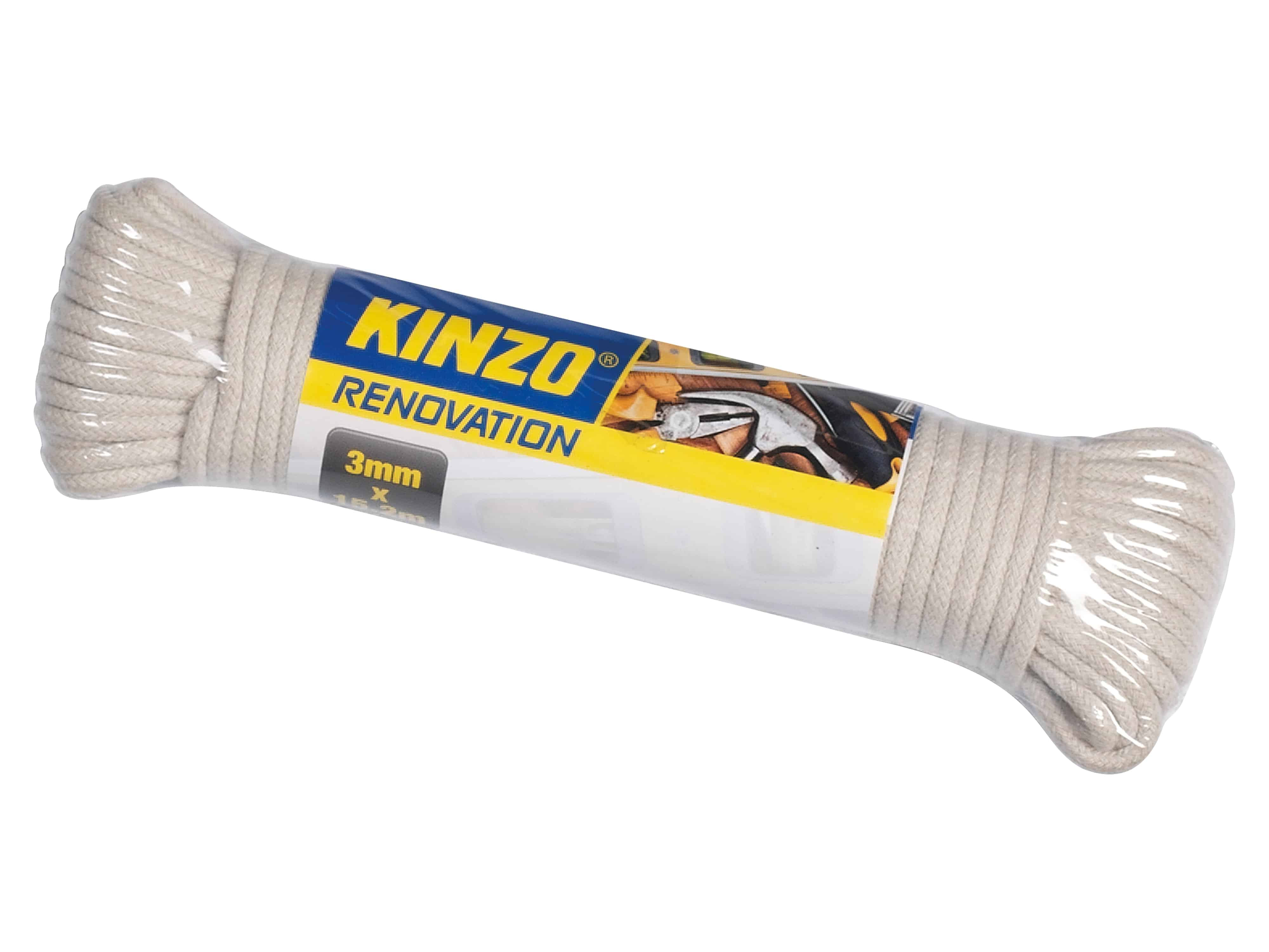 KINZO Seil, Polyester/Baumwolle, 15 m, Ø 3 mm