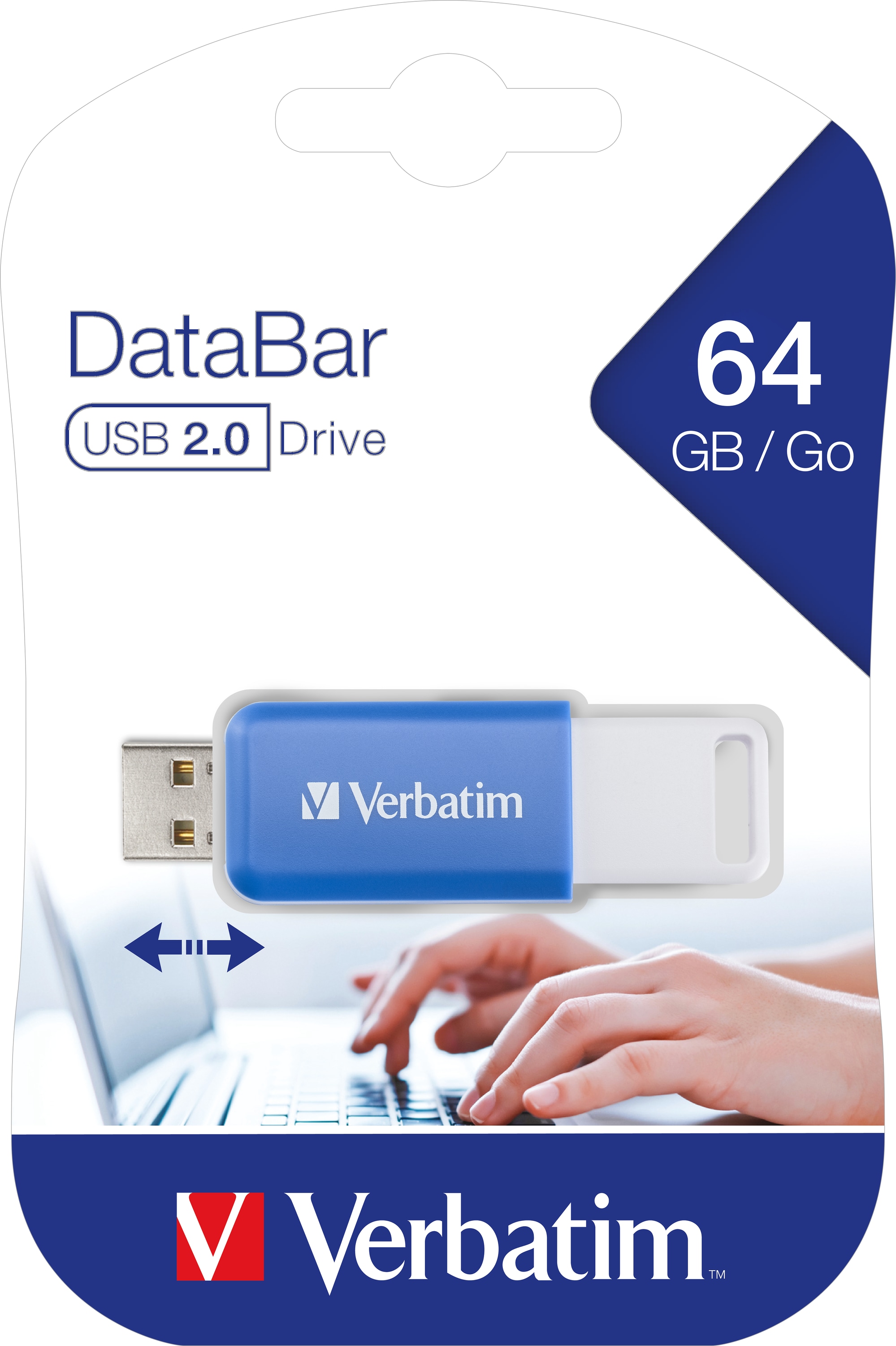 VERBATIM USB-2.0-Stick Databar 64GB