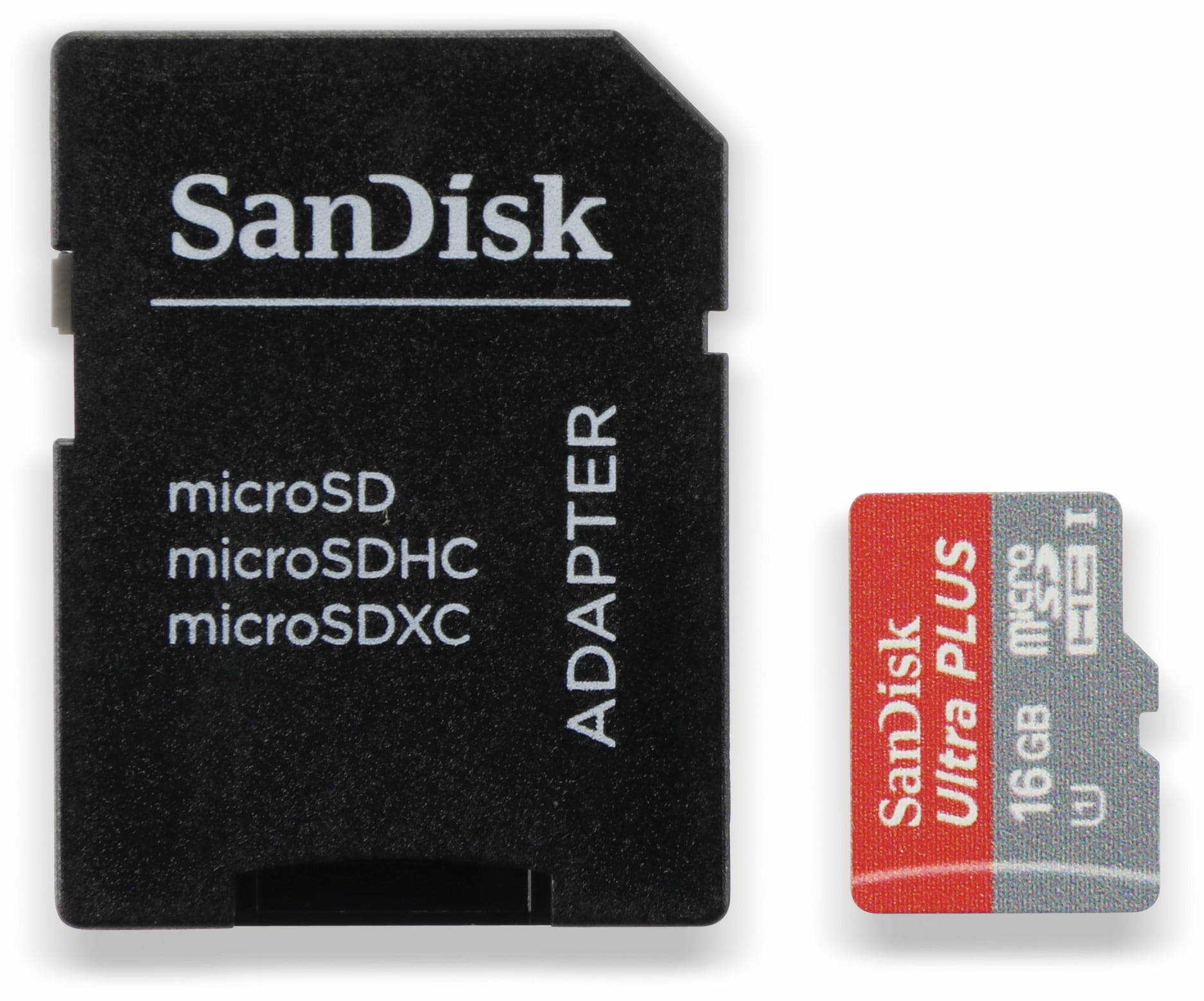 SanDisk MicroSDHC Card Ultra Plus, Class 10, UHS-I, 16 GB