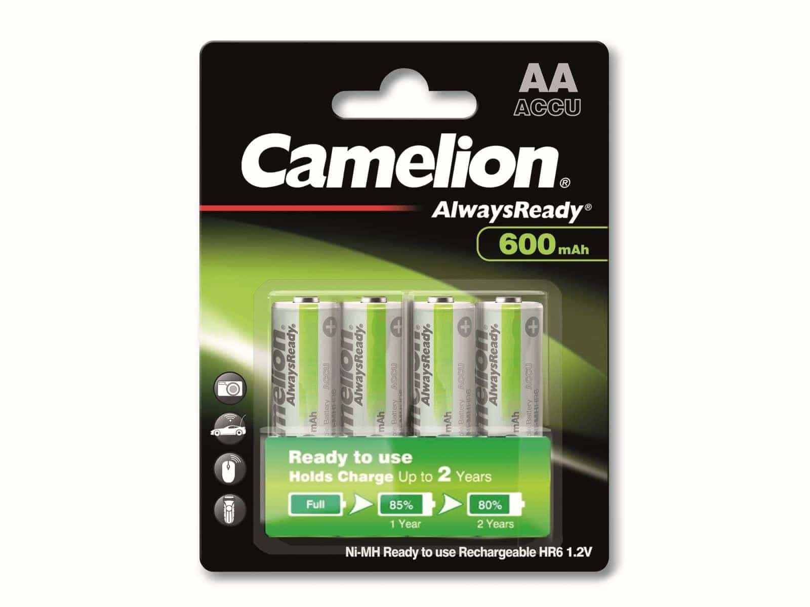 CAMELION NiMH-Mignon-Akku AlwaysReady, 600 mAh, 4 Stück