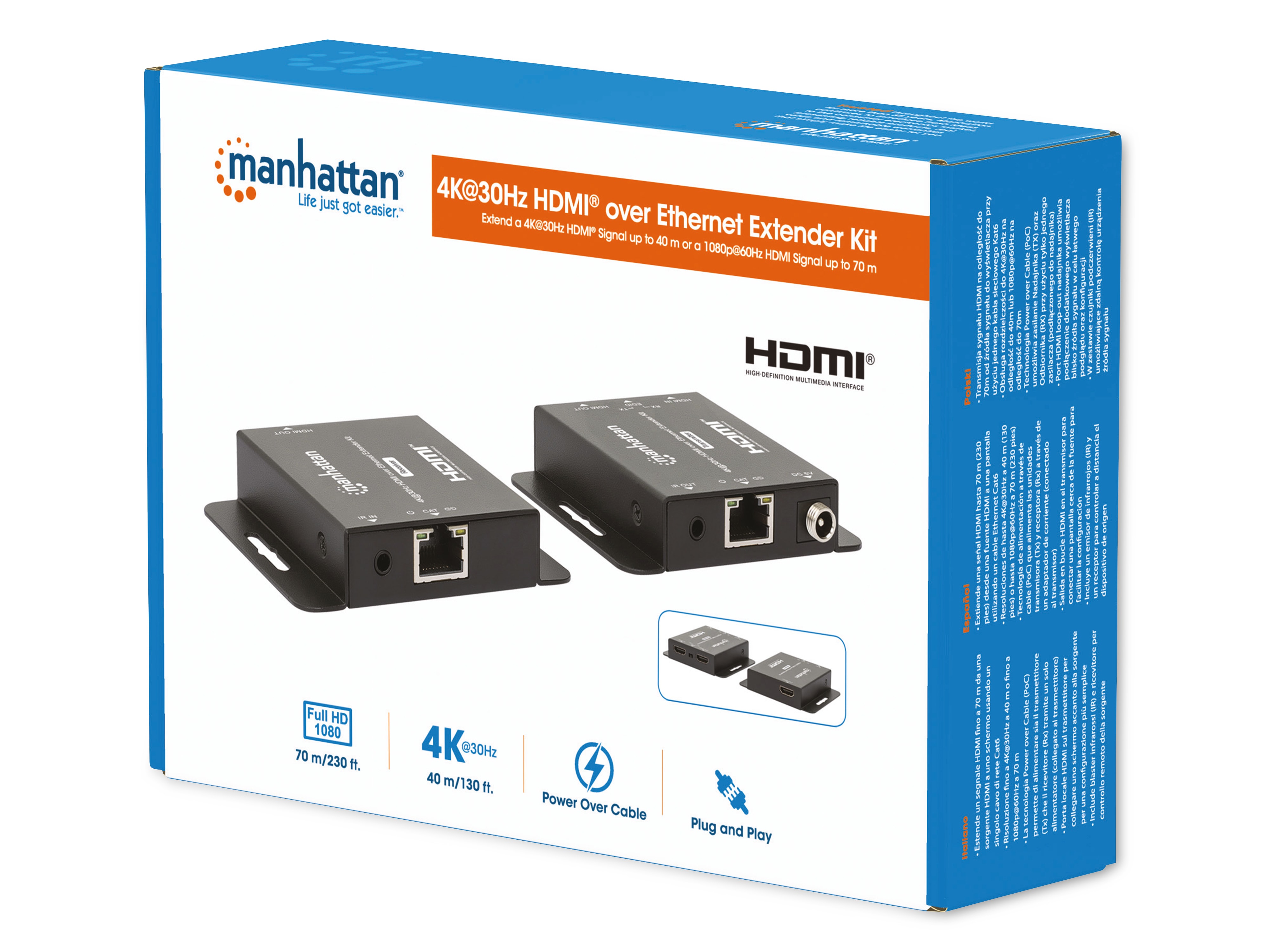 MANHATTAN MH 4K@60Hz HDMI over Ethernet, Extender Set