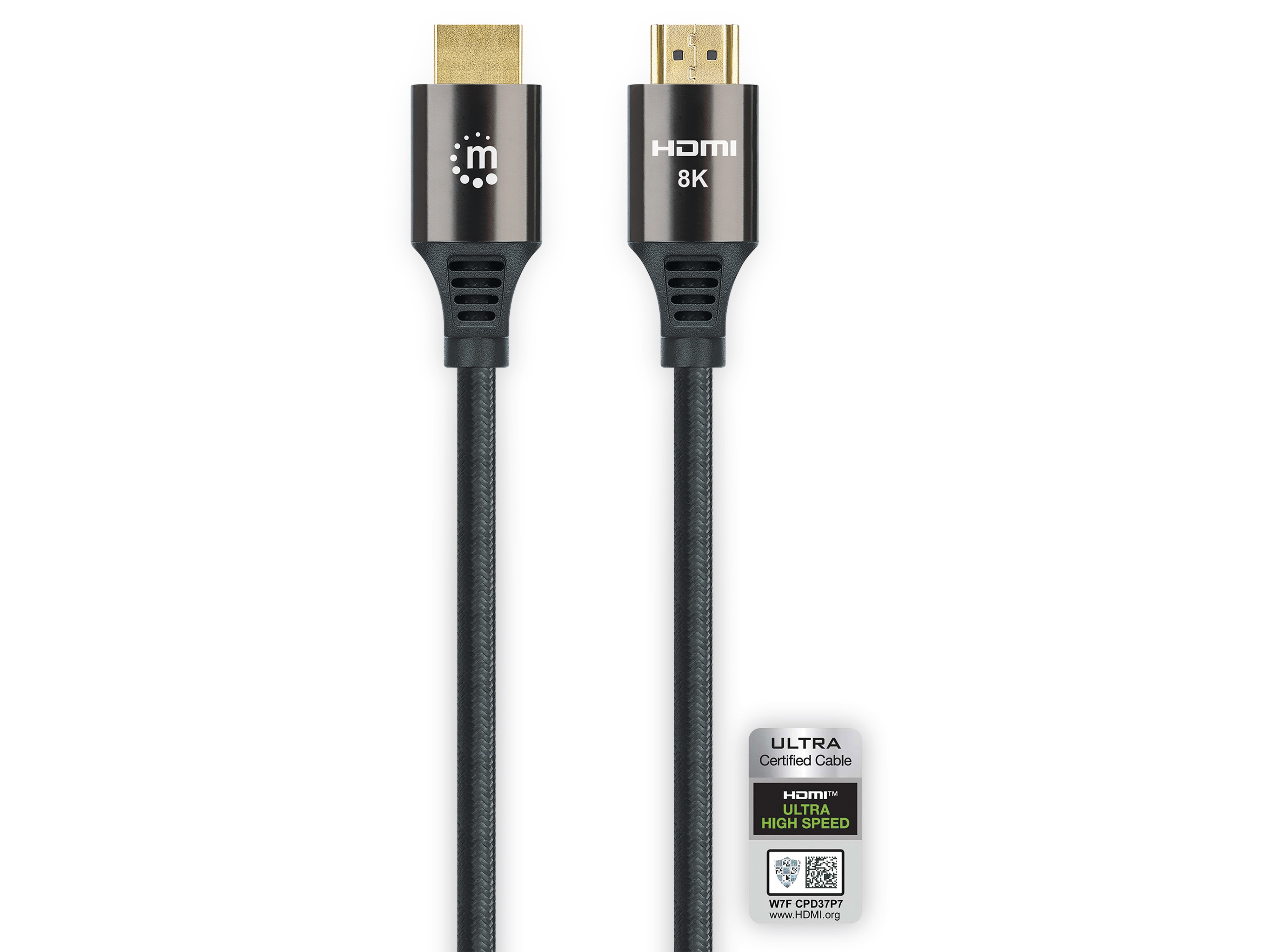 MANHATTAN Ultra HDMI-Kabel, 1 m, schwarz