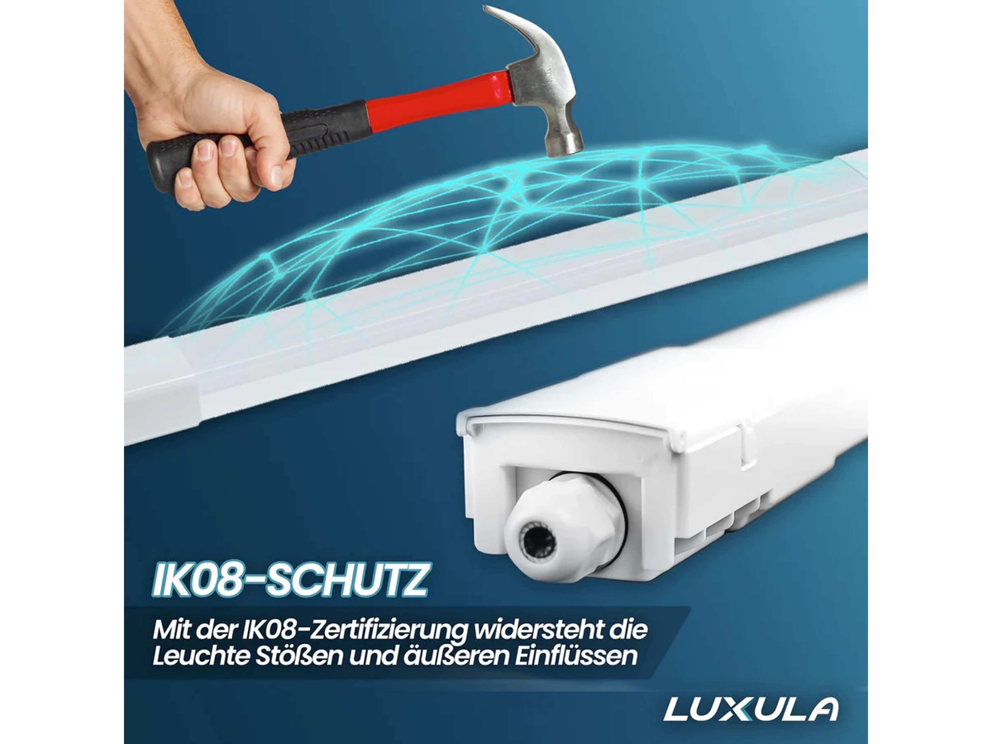 LUXULA LED-Feuchtraumleuchte, EEK: E, 32W, 3616lm, 4000K, 1200mm