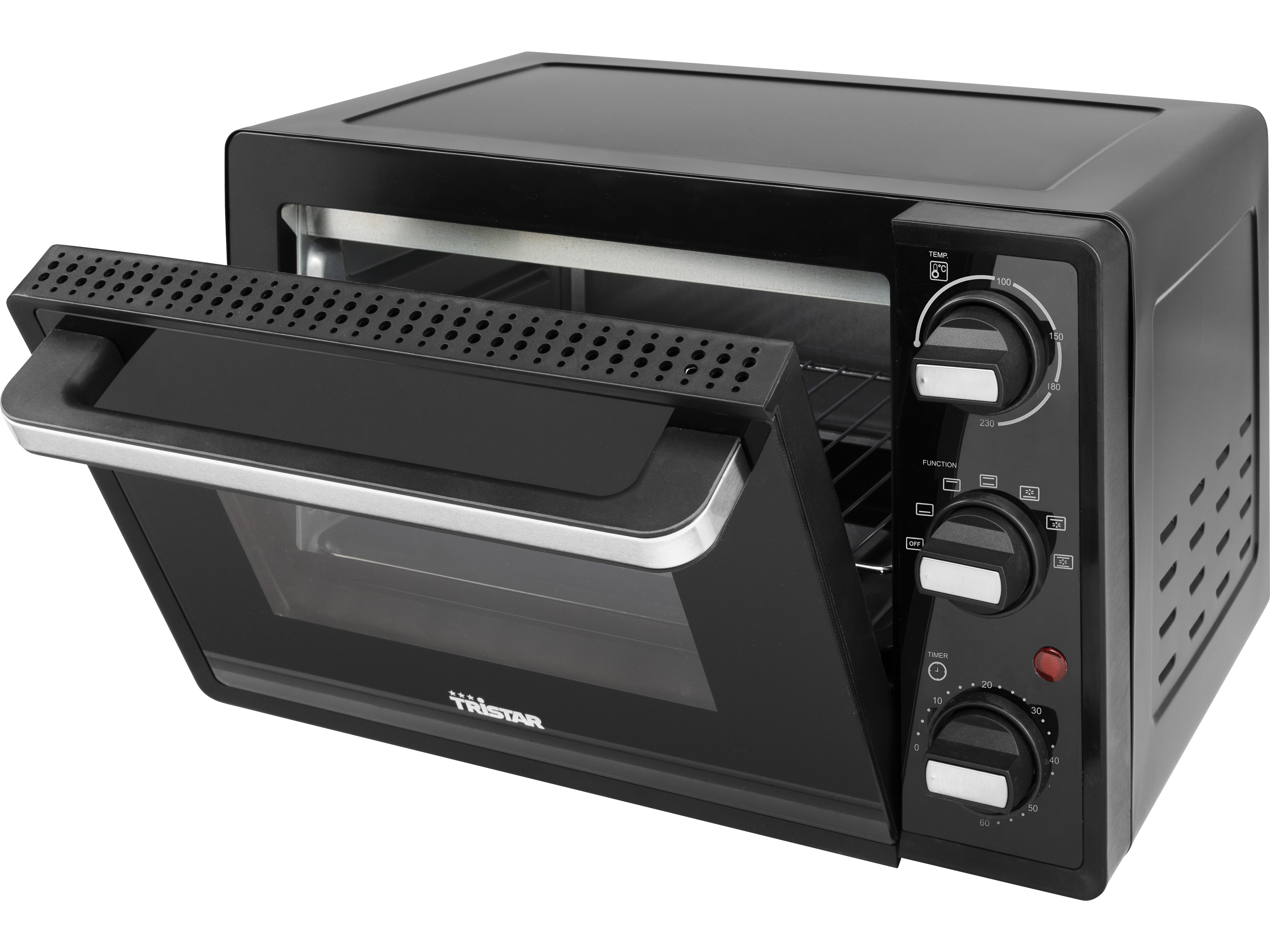 TRISTAR Mini-Backofen OV-3622, 19 L, 800 W, Heißluft, schwarz