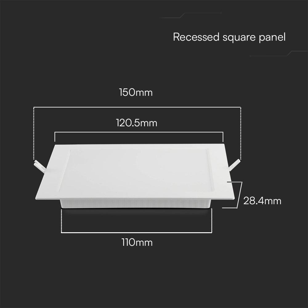 V-TAC LED-Einbauleuchte VT-61006, EEK: E, 6 W, 660 lm, 6500 K, weiß