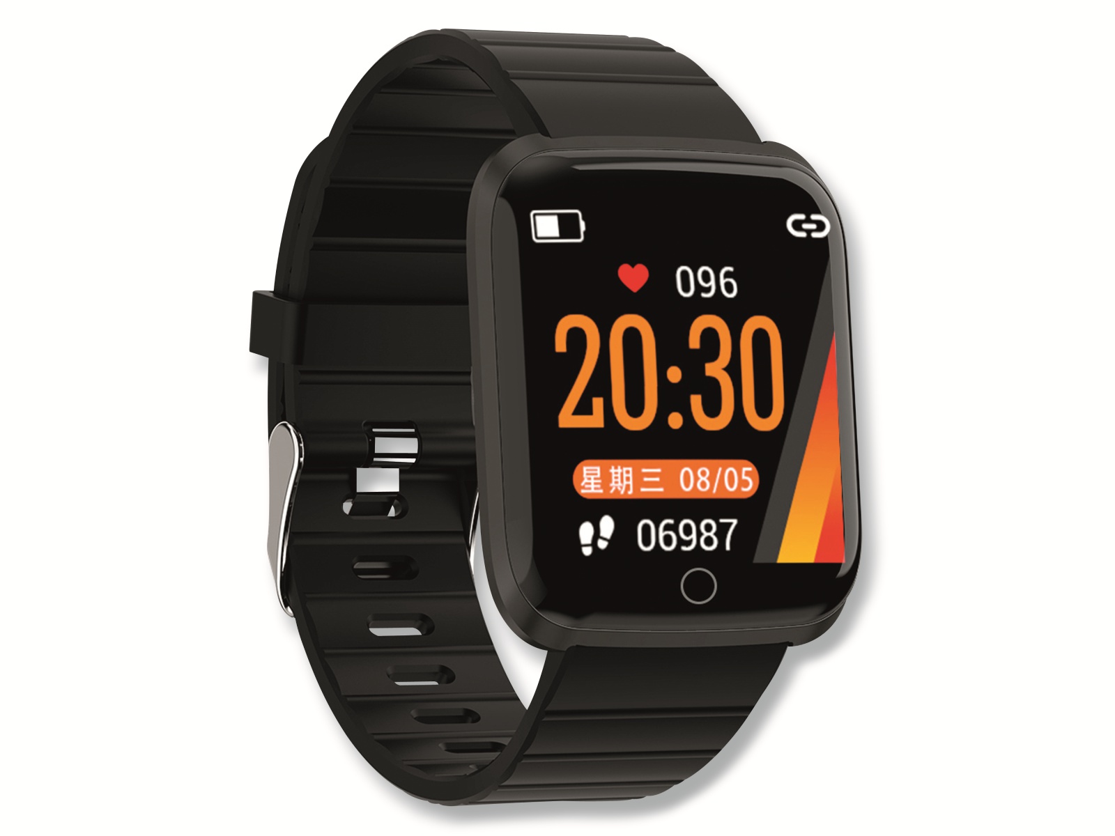 DENVER Smartwatch SW-152, schwarz, mit Metallgehäuse