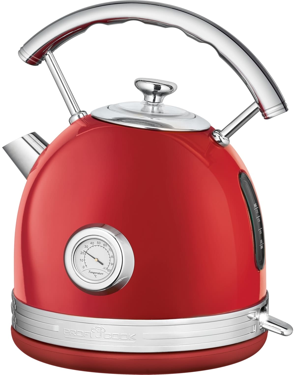 PROFI COOK Wasserkocher PC-WKS 1192, 1,7 L, 2200 W, rot