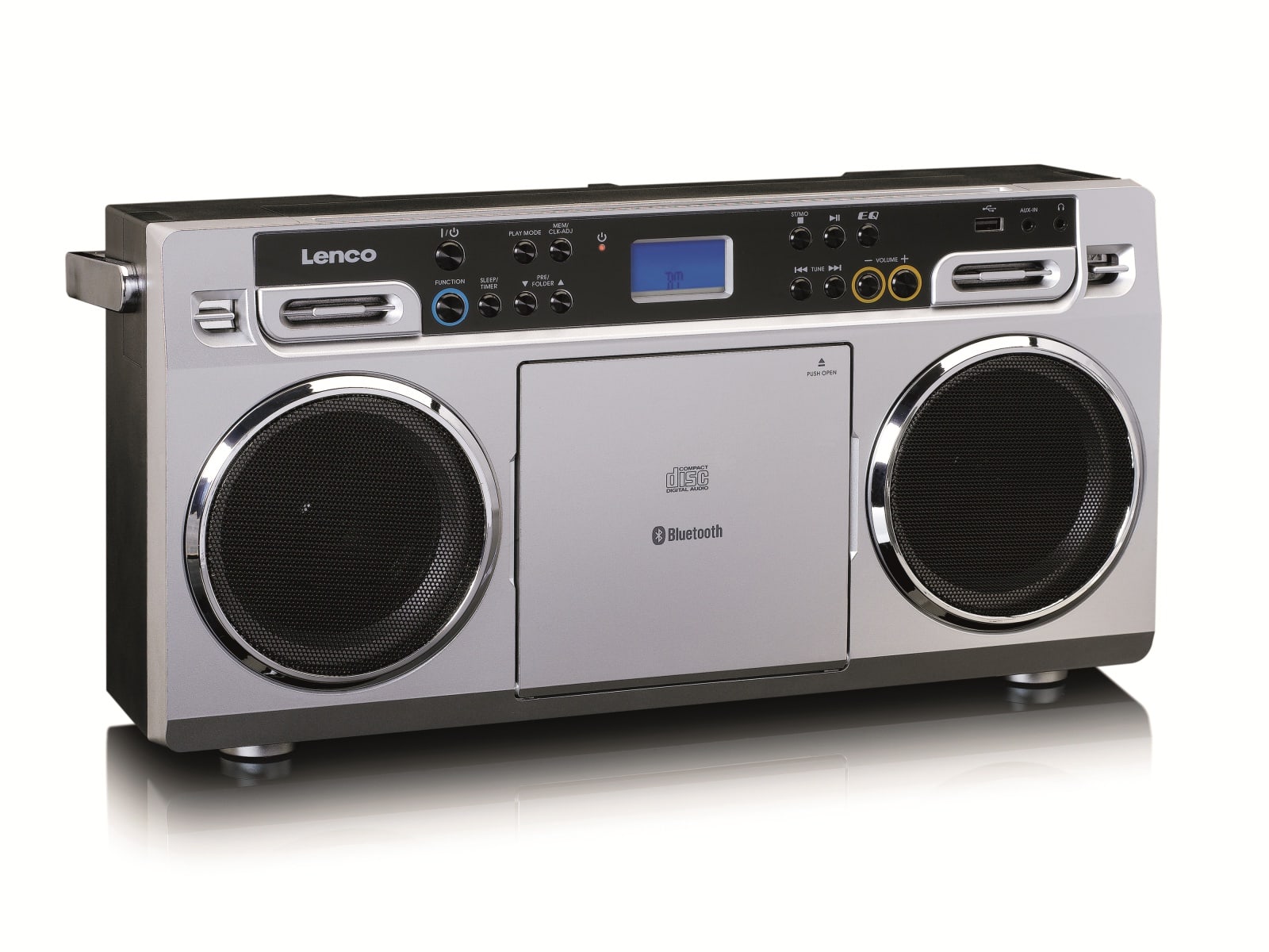 Lenco FM-Radio SCD-580SI, USB, CD/MP3-Player, Bluetooth, silber