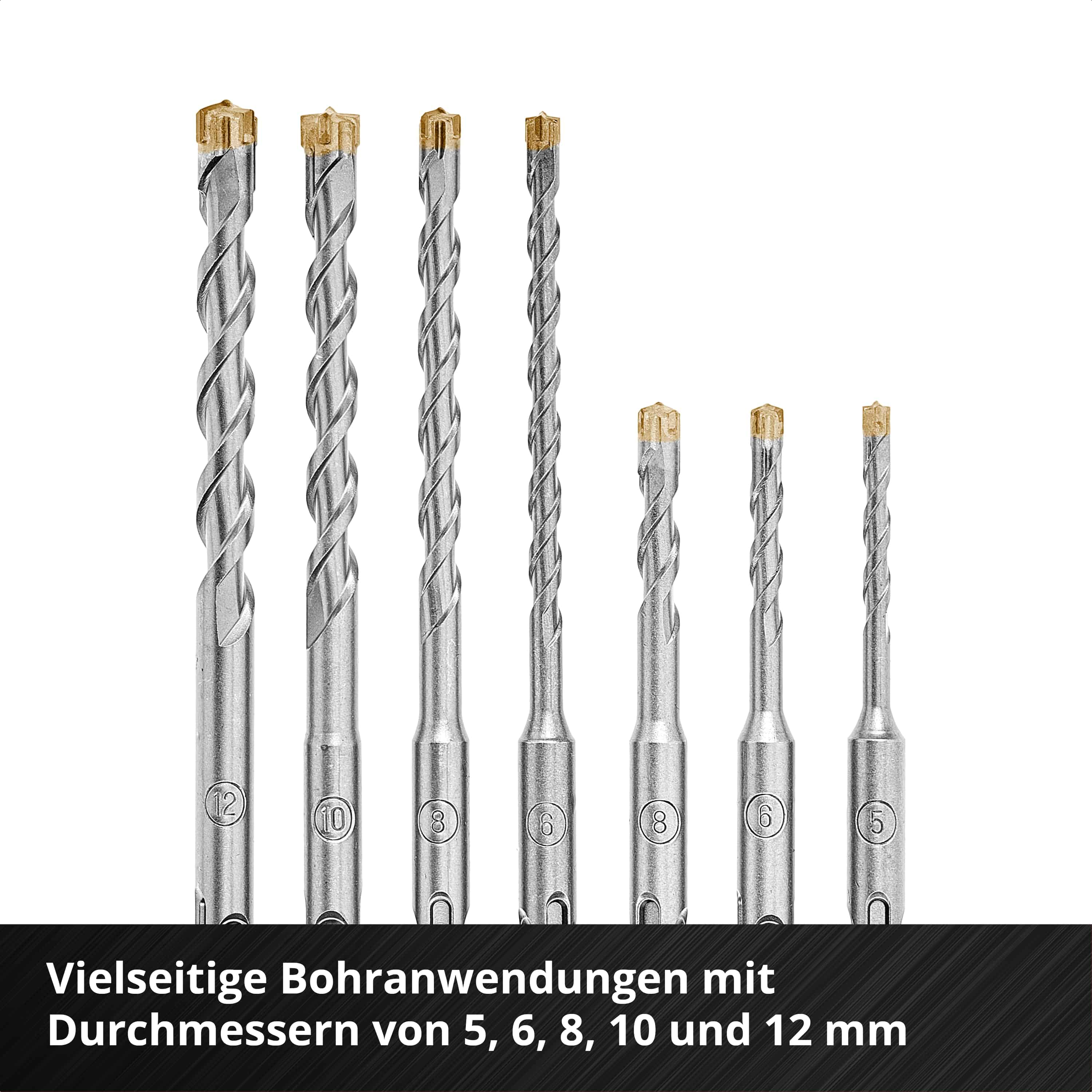 KWB SDS-Plus Hammerbohrer-Set, 268493, 110 mm + 160 mm, 7-teilig