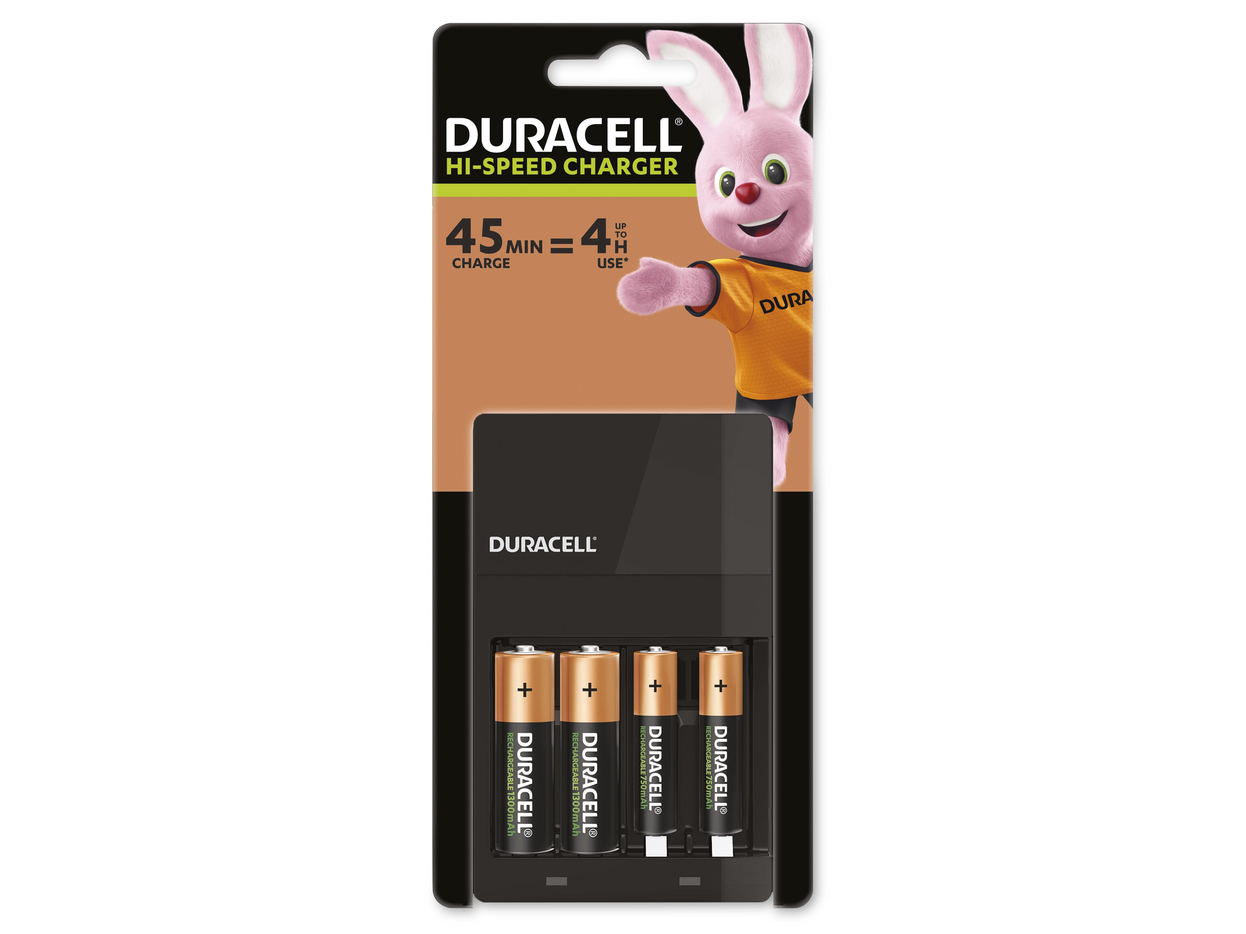 DURACELL Universal Ladegerät inkl. 2x Mignon-/2x Micro-Akku