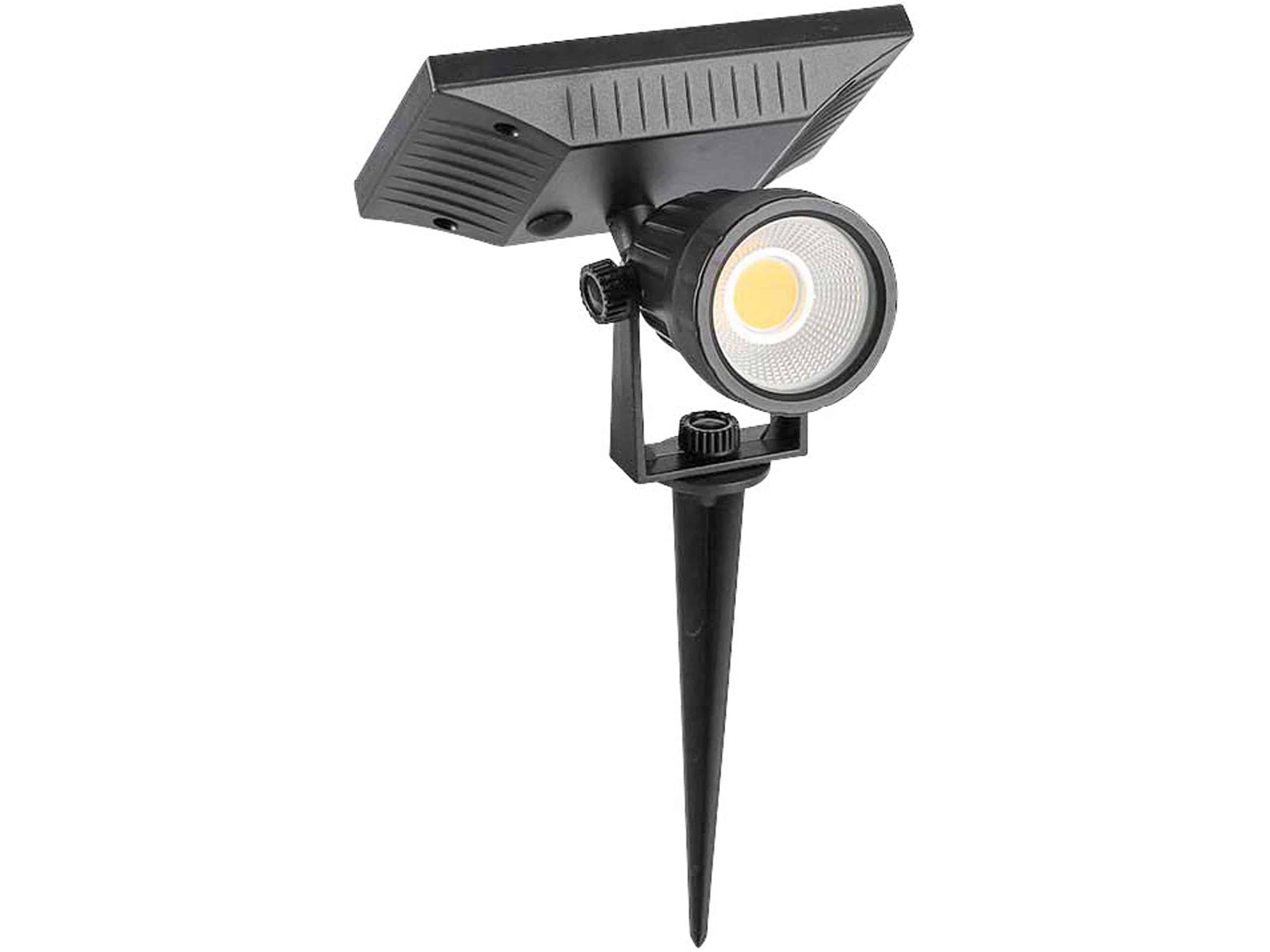 V-TAC Solar LED-Gartenleuchte VT-952, 2 W, 6400 K, IP65, schwarz