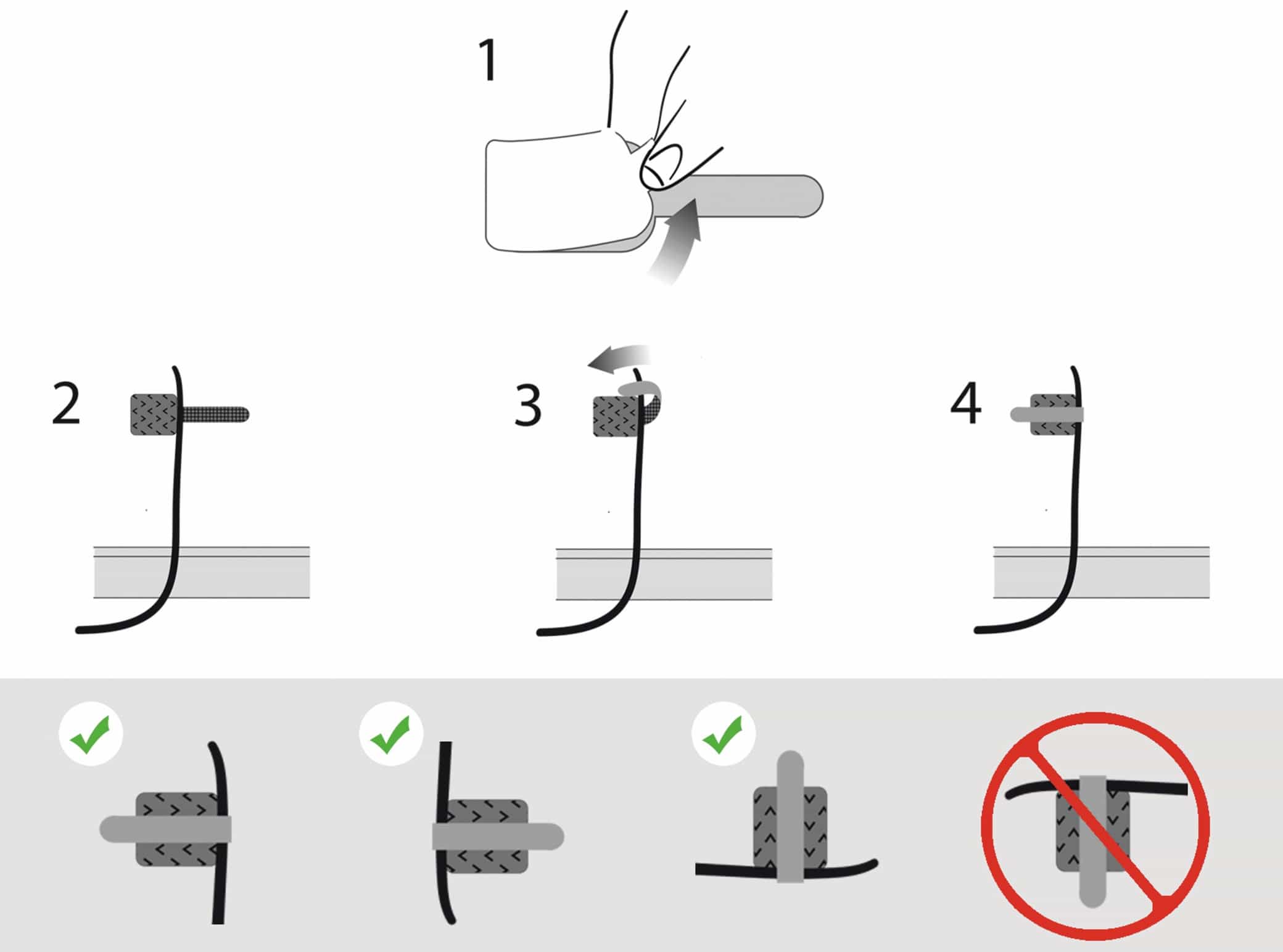 LTC Klett-Kabelbinder WALL STRAPS, weiß, 50 Stück