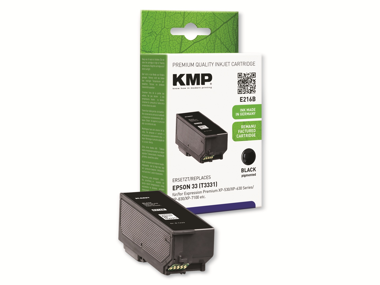 KMP Tintenpatrone E216B, schwarz