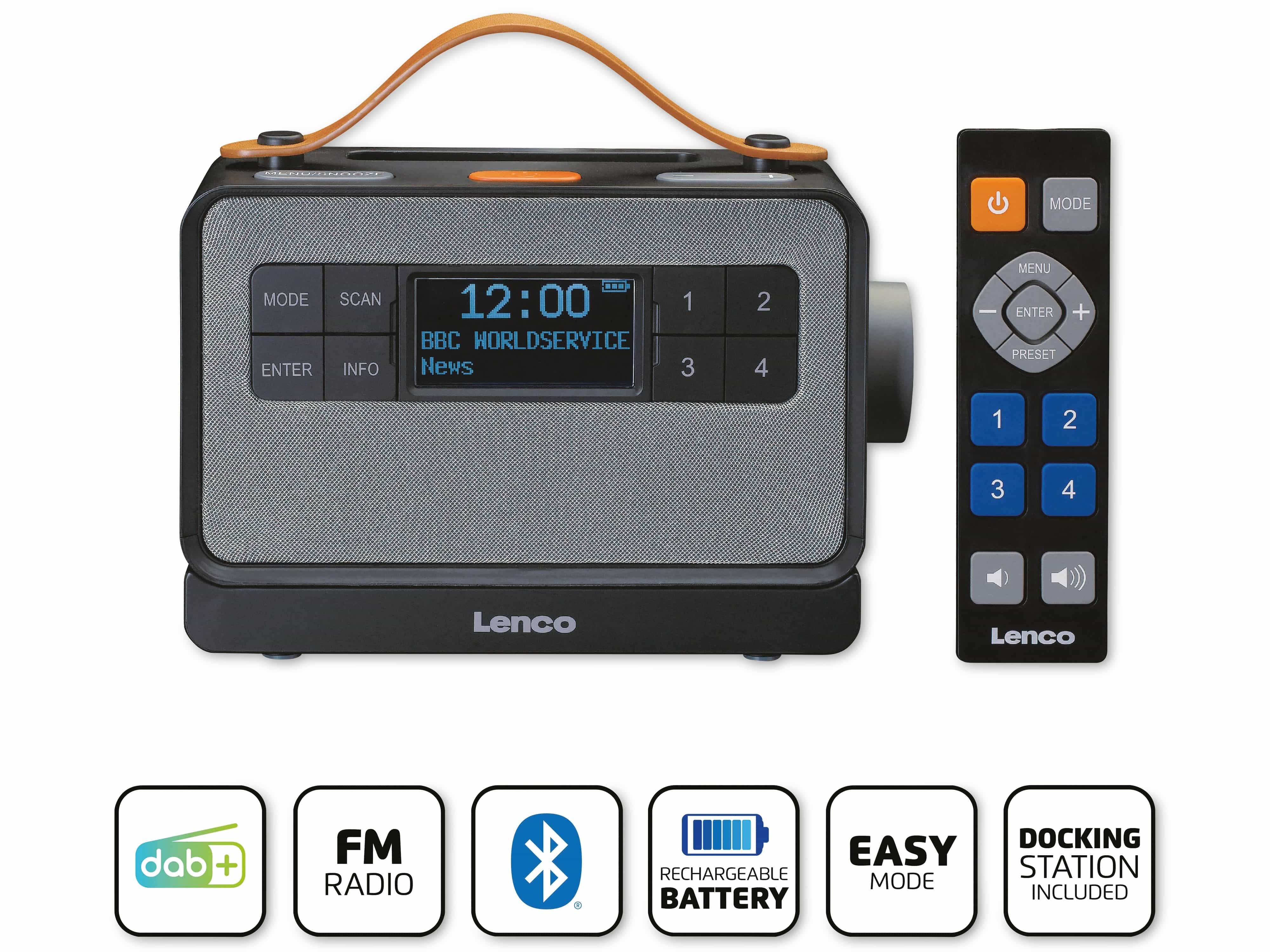 LENCO DAB+/FM Radio PDR-065BK, schwarz