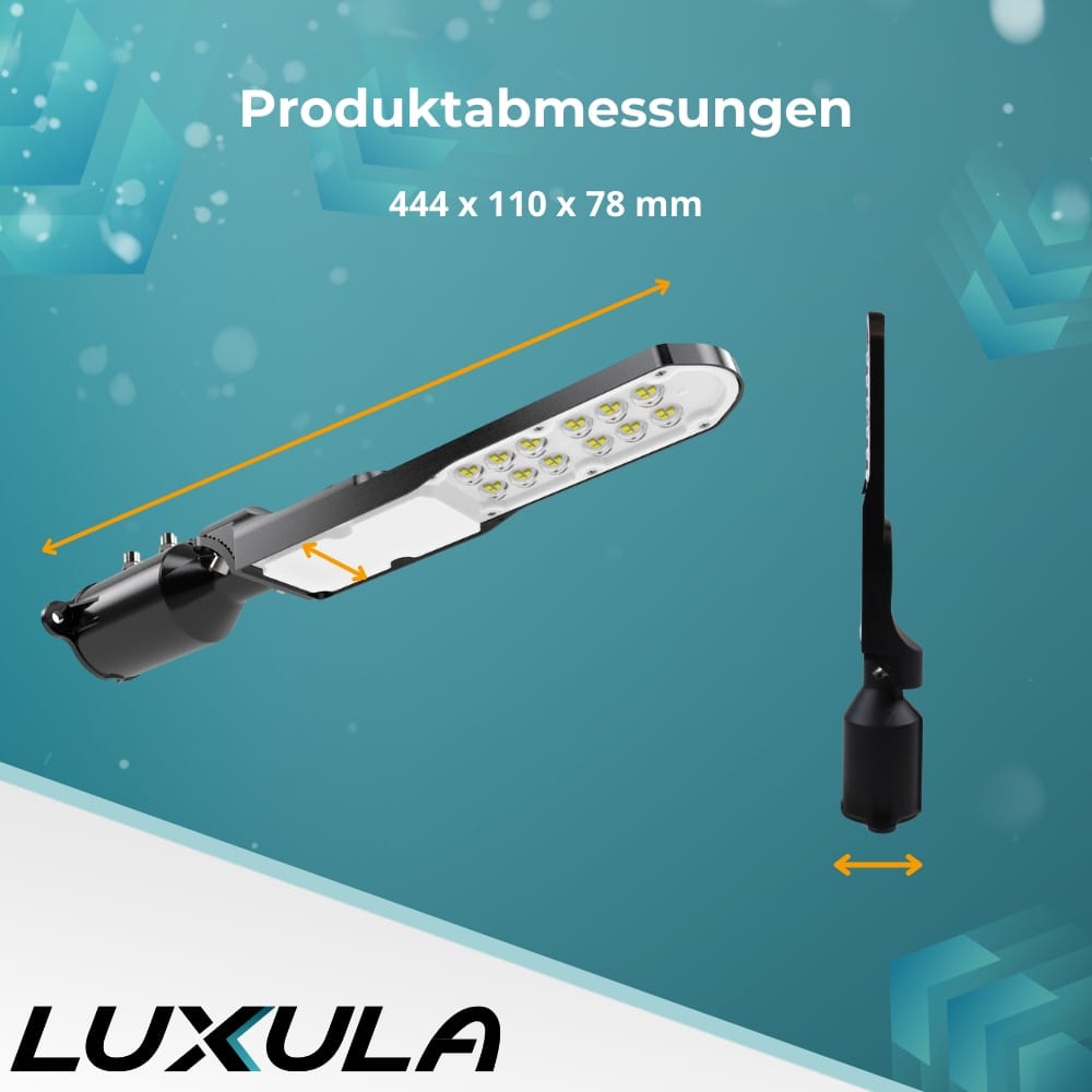 LUXULA LED-Straßenleuchte, SLIM, EEK: E, 30W, 3600lm, 5000K, IP65