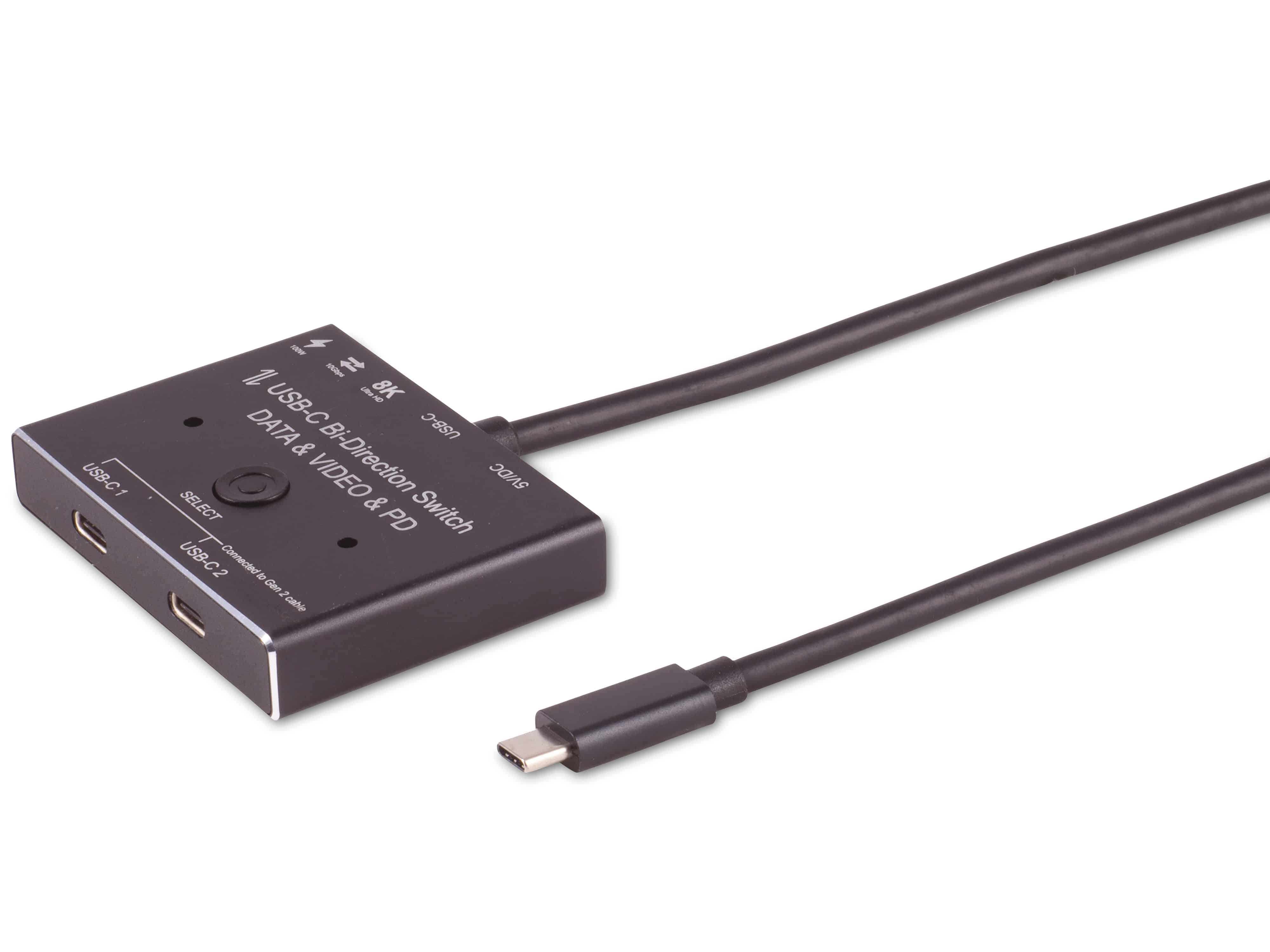 USB-C Umschalter, 3.2 Gen2, bidirektional, 10 Gbps