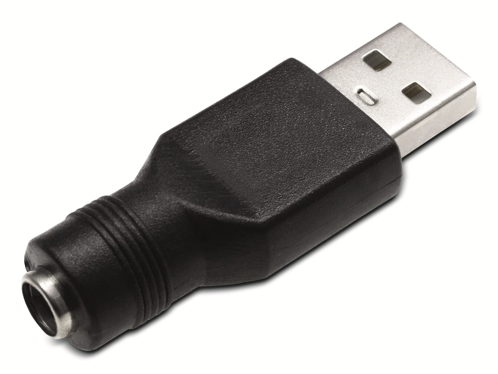 Hohlsteckeradapter, 5,5/2,1 Hohlkupplung auf USB-A Stecker