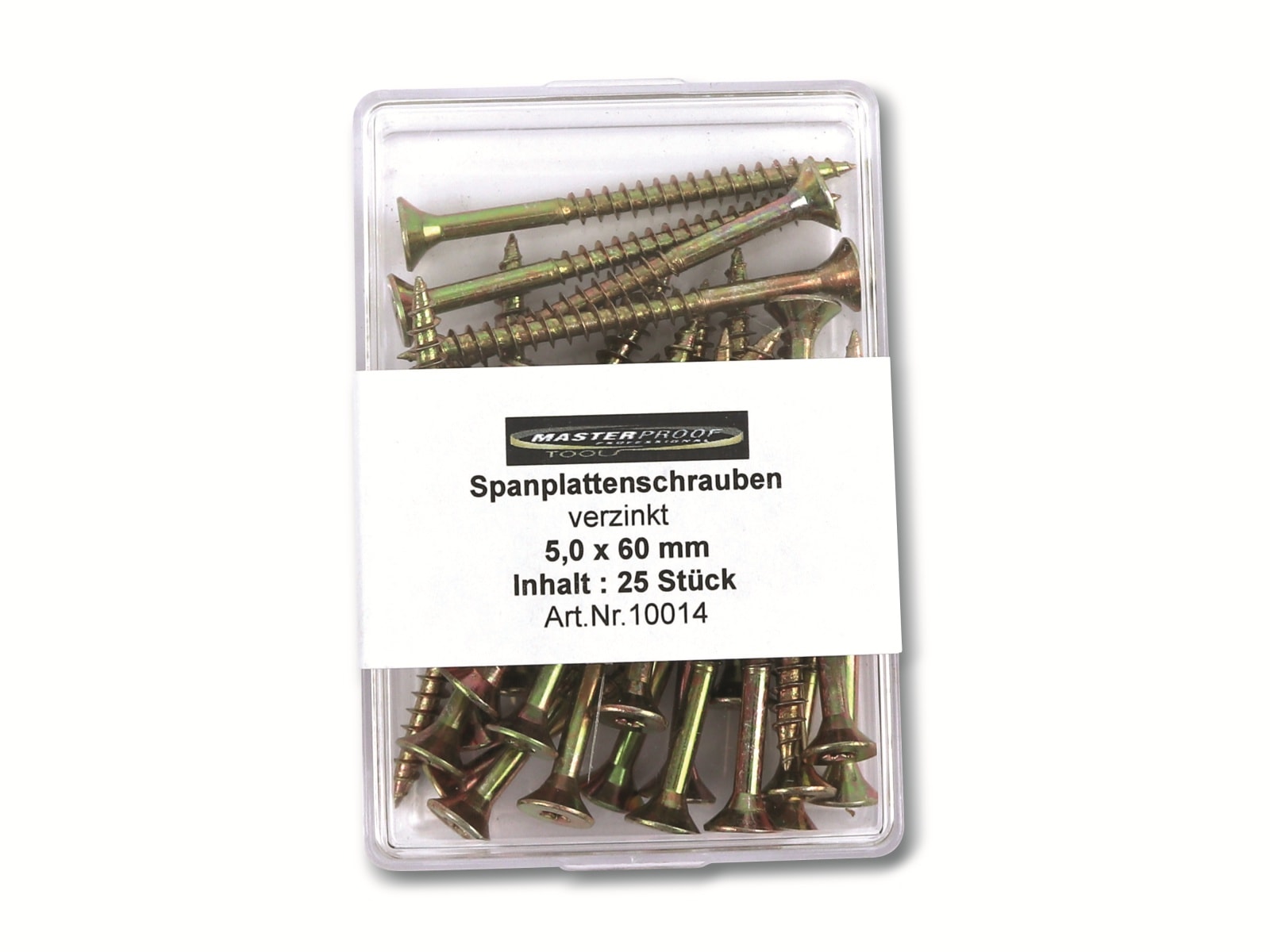 MASTERPROOF Spanplattenschrauben, 60x5,0 mm, 25 Stück