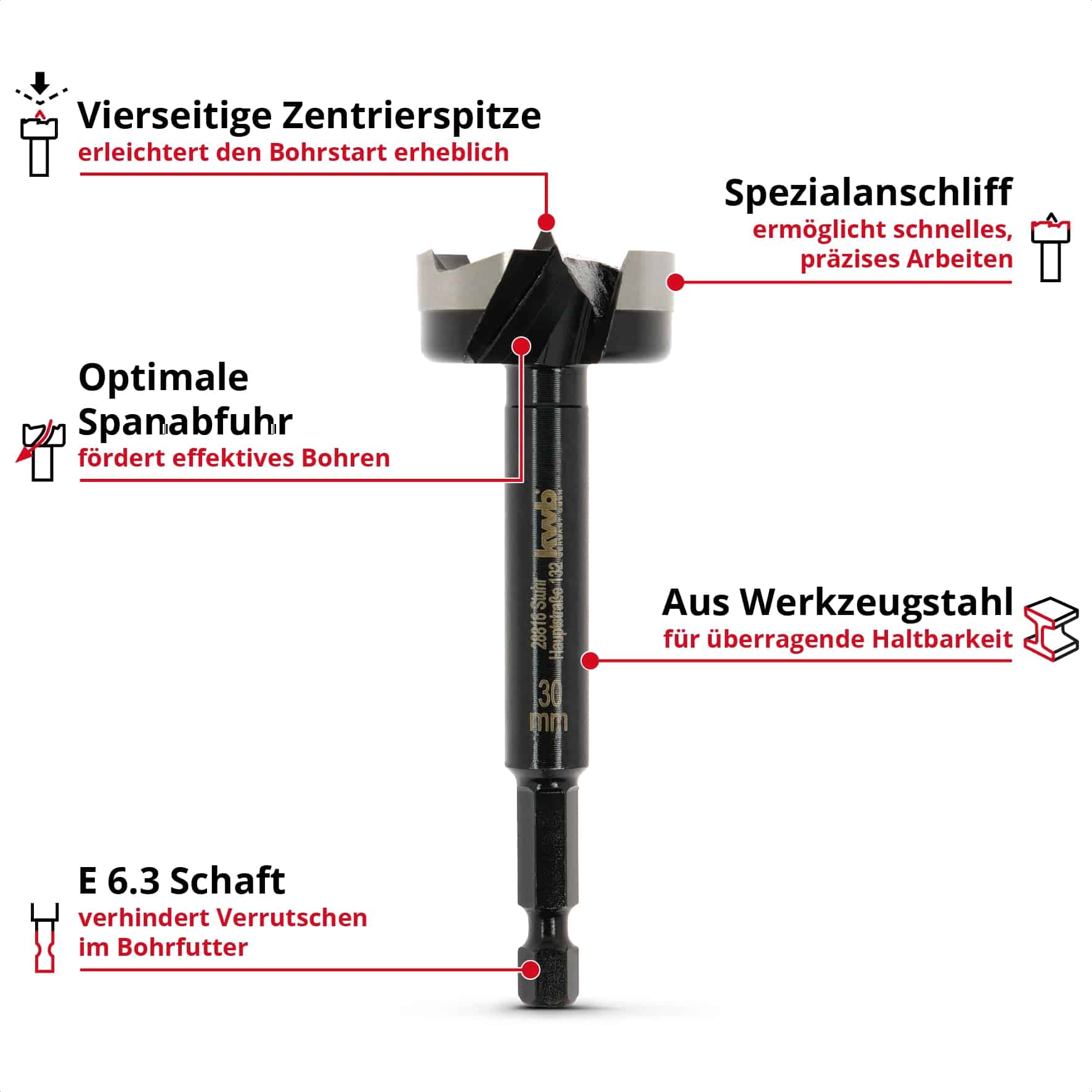 KWB Forstnerbohrer-Set, 706400, 5-teilig