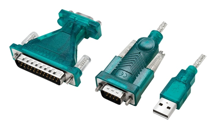 LOGILINK  USB 2.0-Kabel UA0042B, USB-A/M zu DB9/M + DB25/M, 1,3m