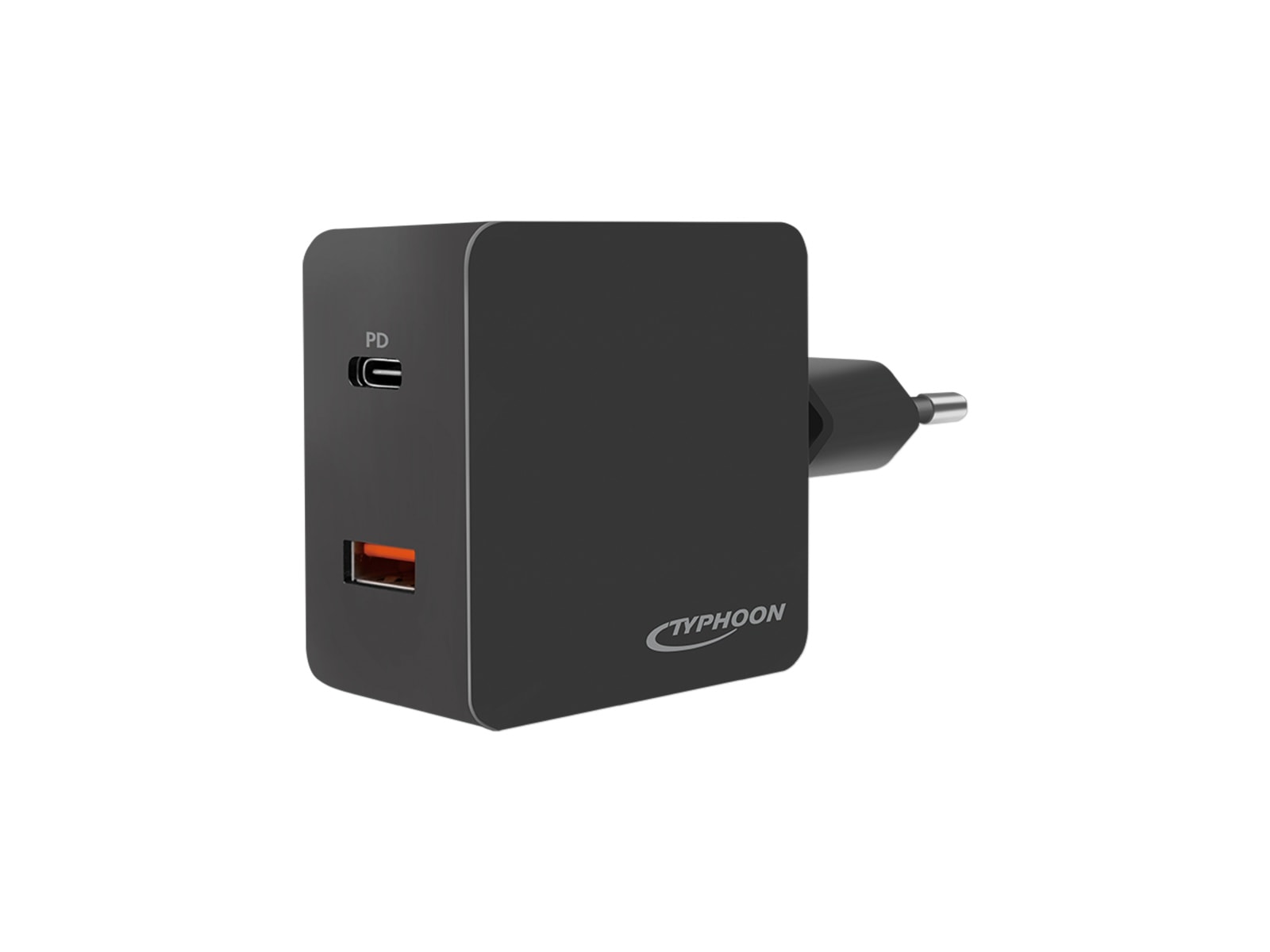 TYPHOON USB-Lader TM044, 2-fach, 1x USB-C PD, 1x USB-A QC, 18 W, B-Ware