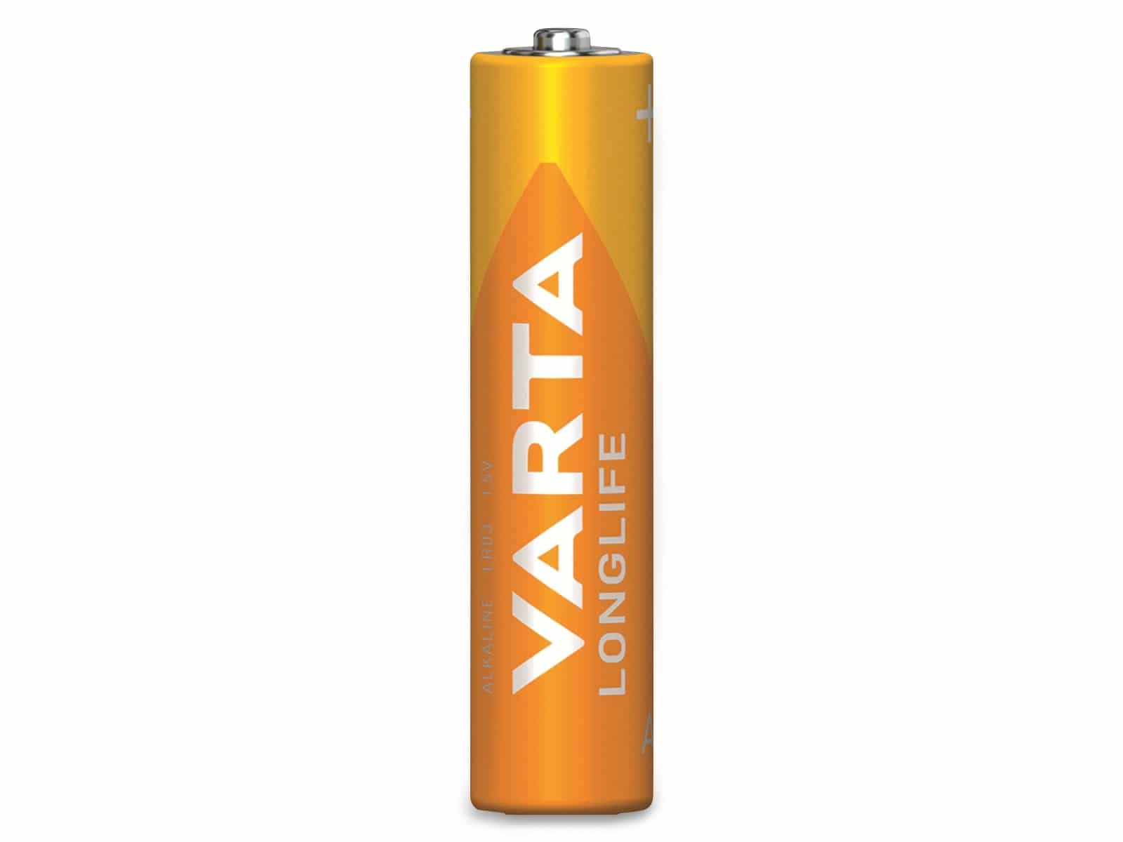 VARTA Batterie Alkaline, Micro, AAA, LR03, 1.5V, Longlife, 10 Stück