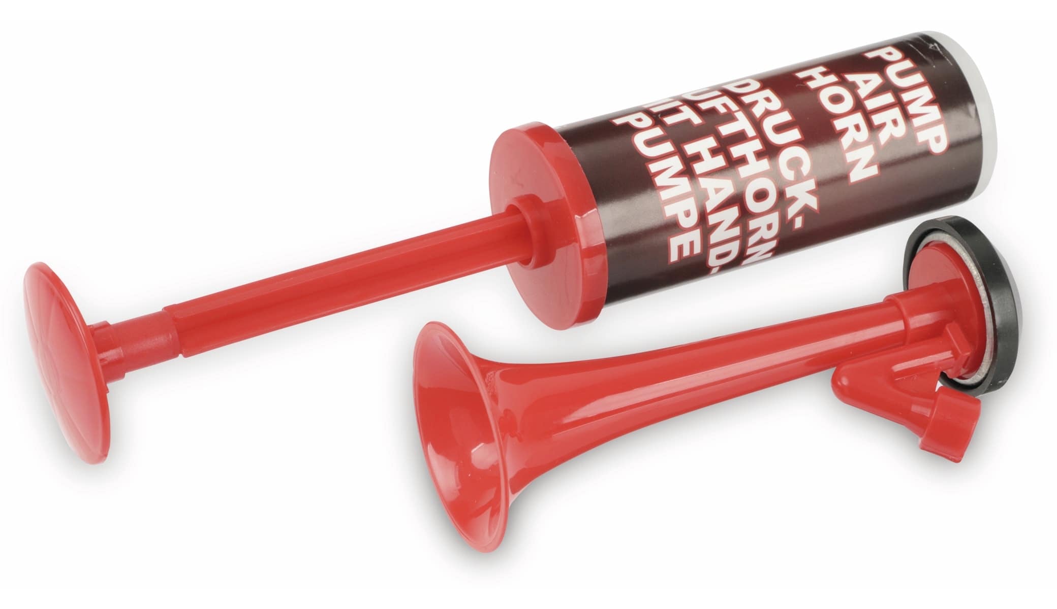 Druckluft-Fanfare "Air Horn" mit Handpumpe