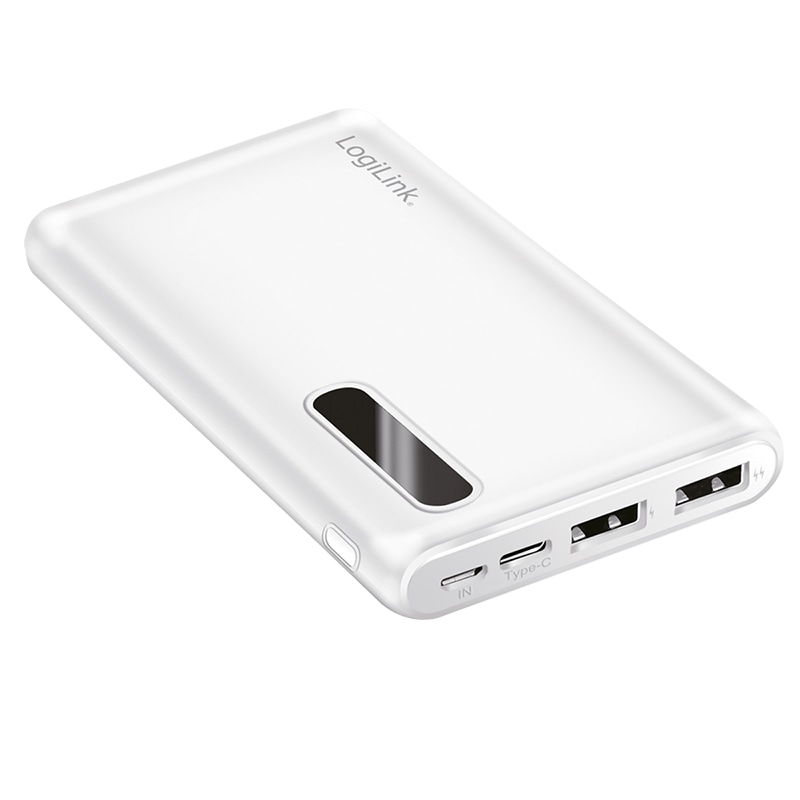 LOGILINK Powerbank PA0280W, 10.000 mAh, weiß