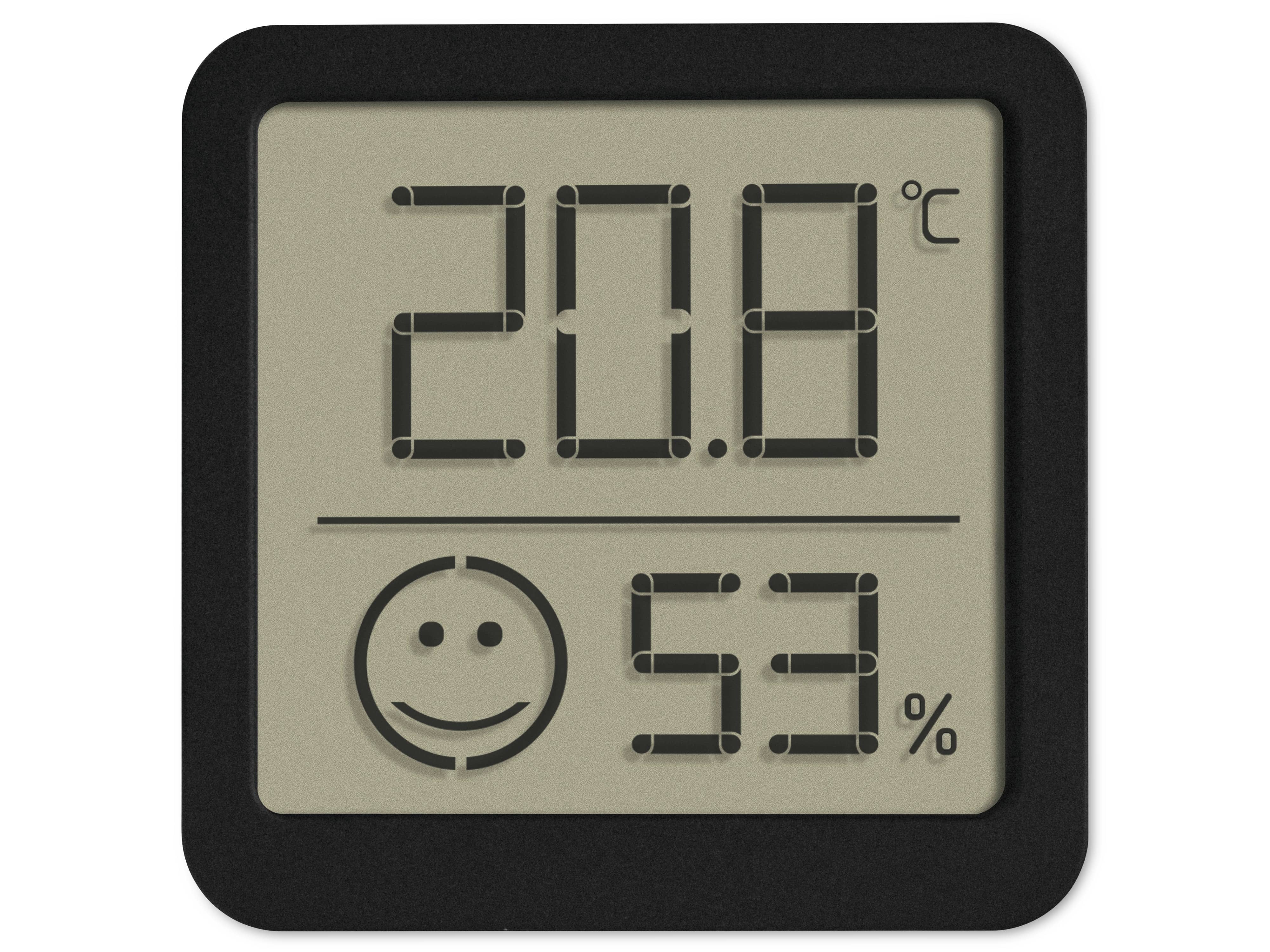 TFA Digitales Thermo-Hygrometer 30.5053.01.02, 2 Stück, schwarz