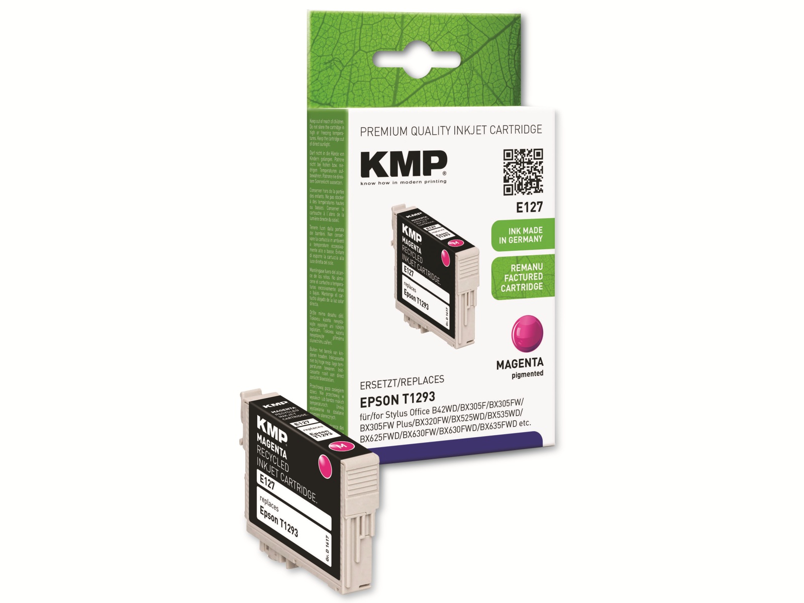 KMP Tintenpatrone kompatibel zu EPSON T1293, magenta