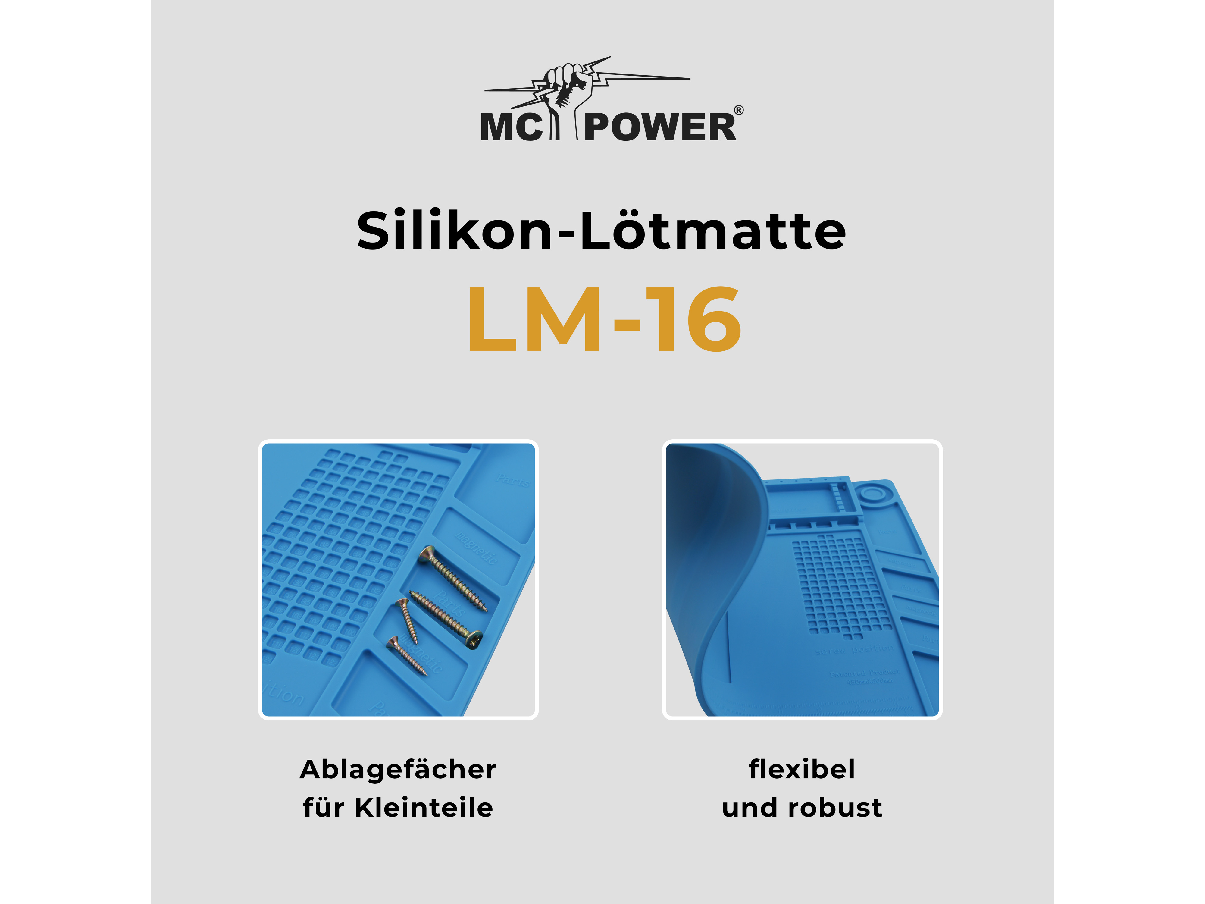 MCPOWER Silikon-Lötmatte LM-16, 45x30 cm