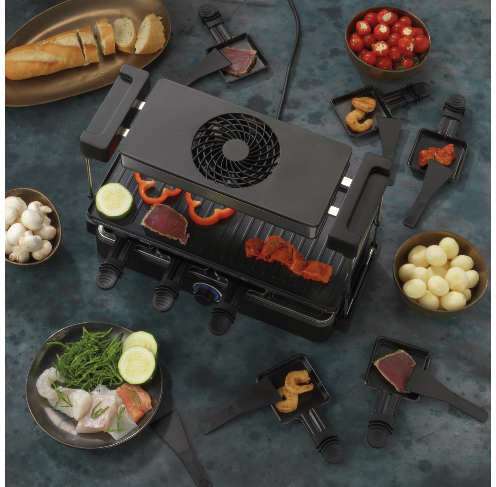 TREBS Gourmetgrill & Raclette 15110, 1200 W, 8 Personen