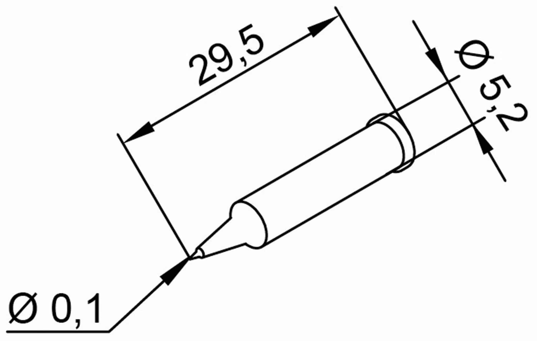 ERSA Lötspitze, 0102PDLF01/SB, bleistiftspitz, 0,1 mm