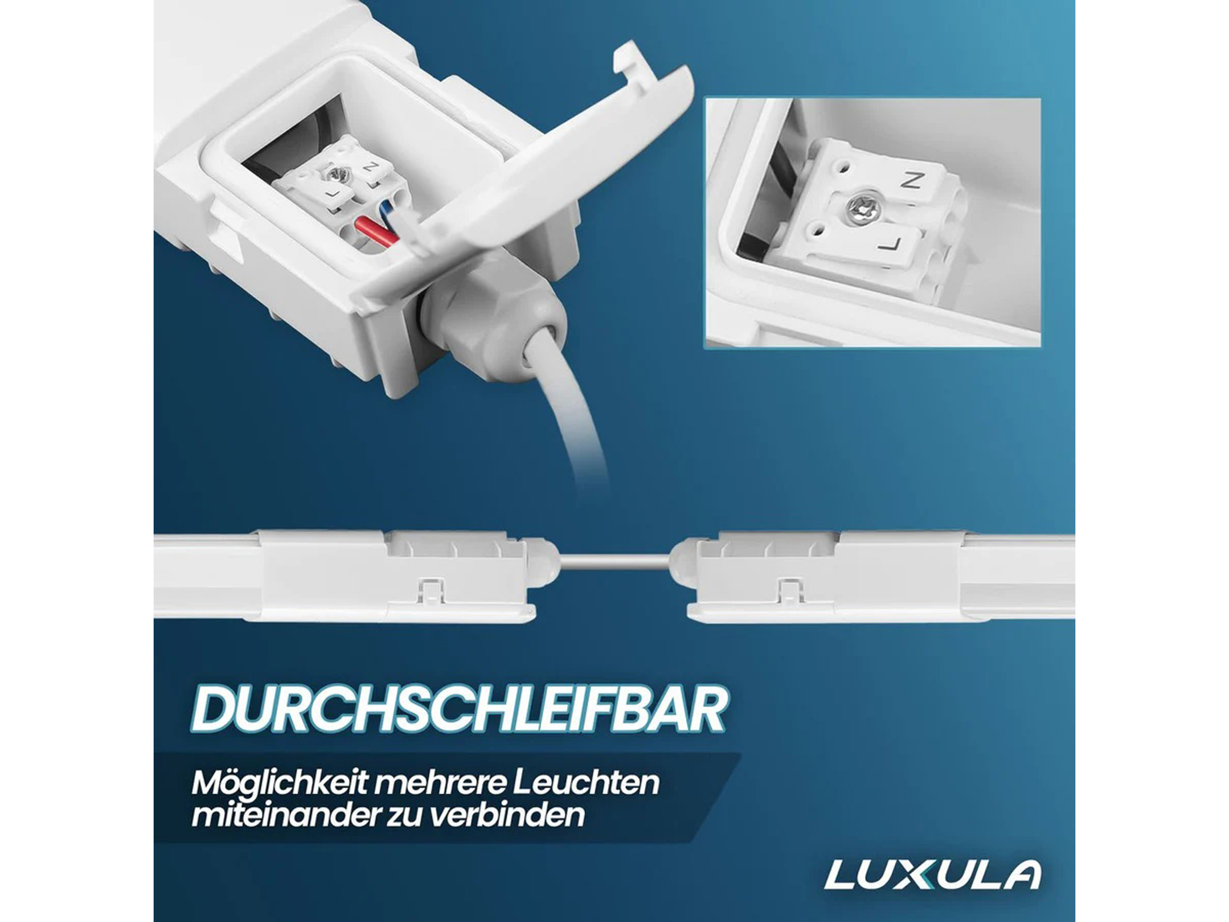 LUXULA LED-Feuchtraumleuchte, EEK: E, 32W, 3616lm, 4000K, 1200mm